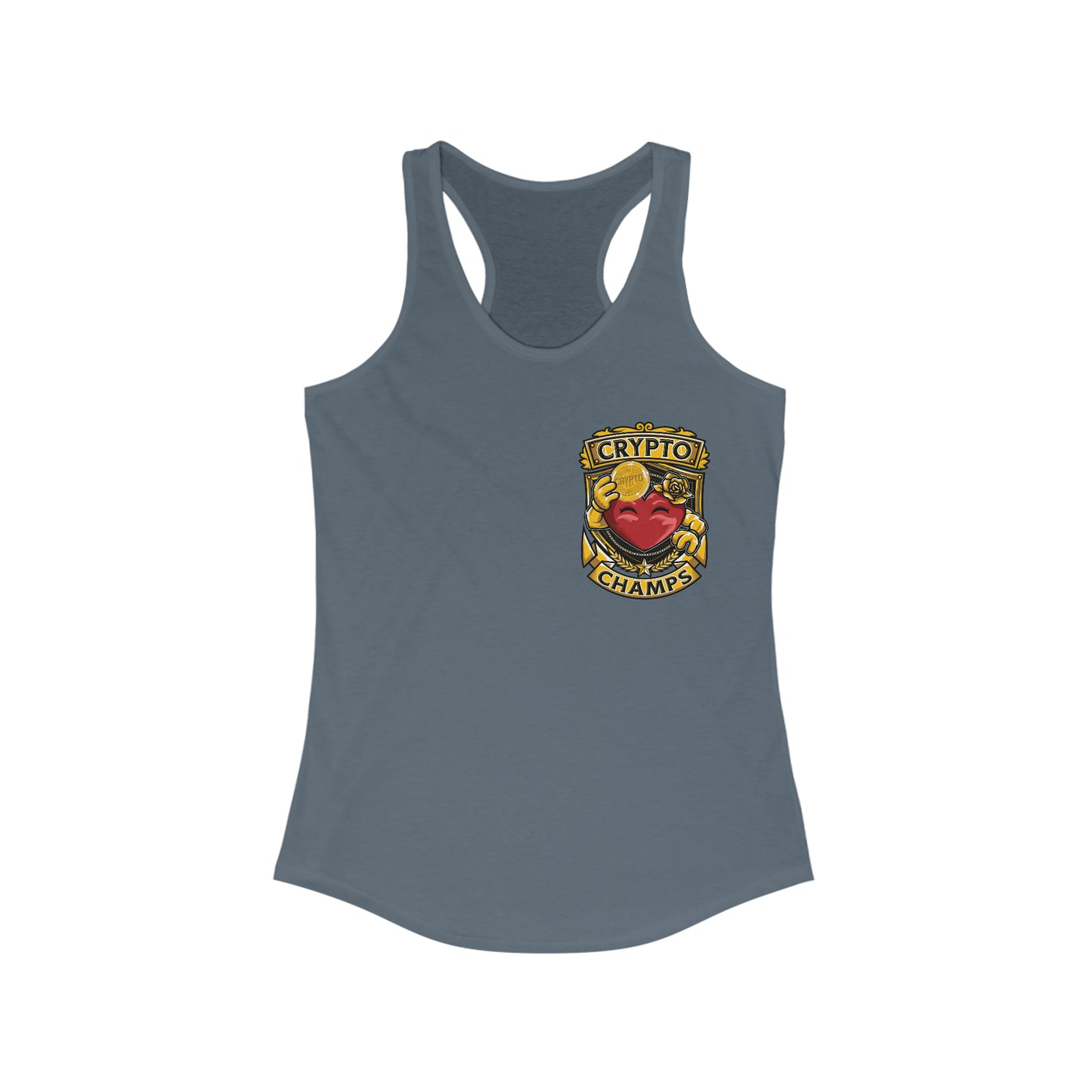 CRYPTO CHAMPS (Small Logo) - Women's Ideal Racerback Tank
