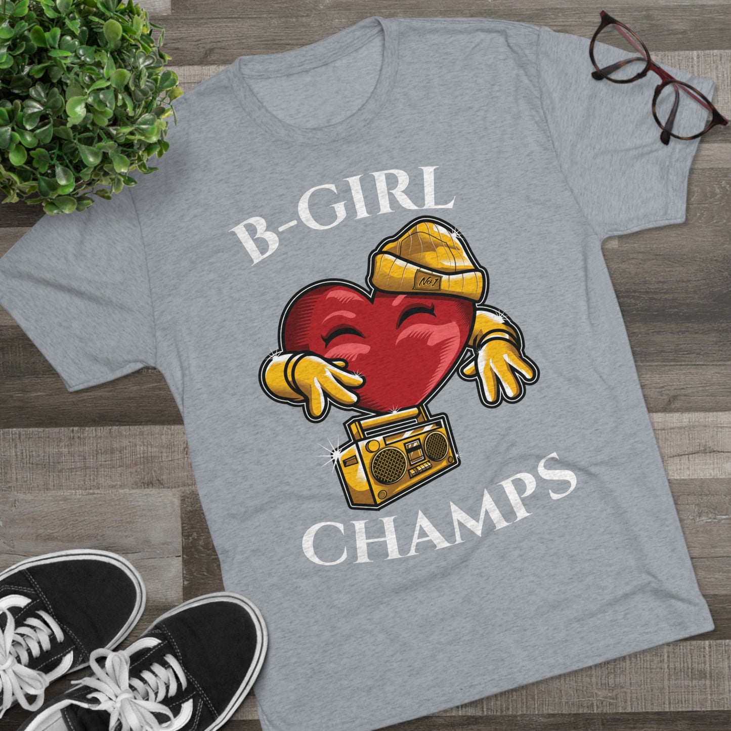 B-GIRL CHAMPS (No Crest) - PREMIUM SOFT - Unisex Tri-Blend Crew Tee (Next Level 6010)