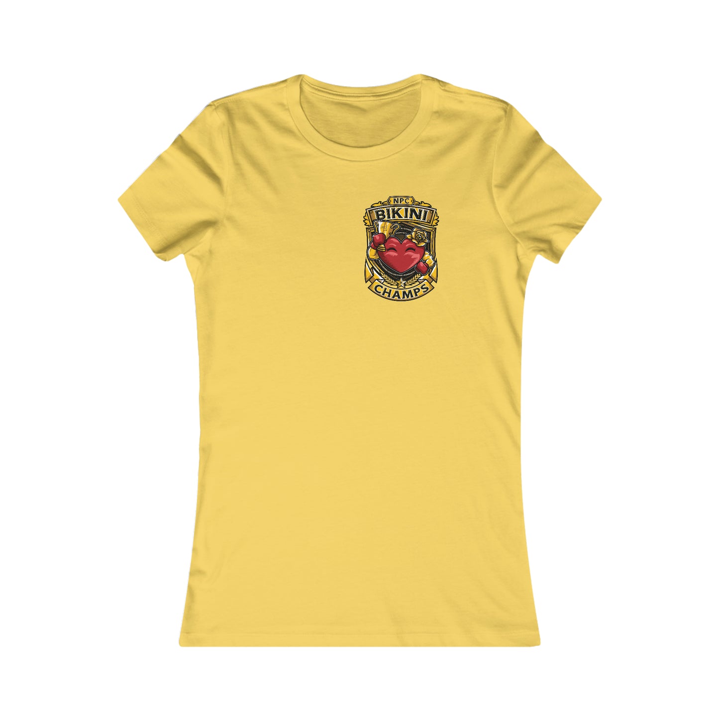 NPC BIKINI CHAMPS! (Small Front Logo) - Women's Favorite Tee (Bella+Canvas)
