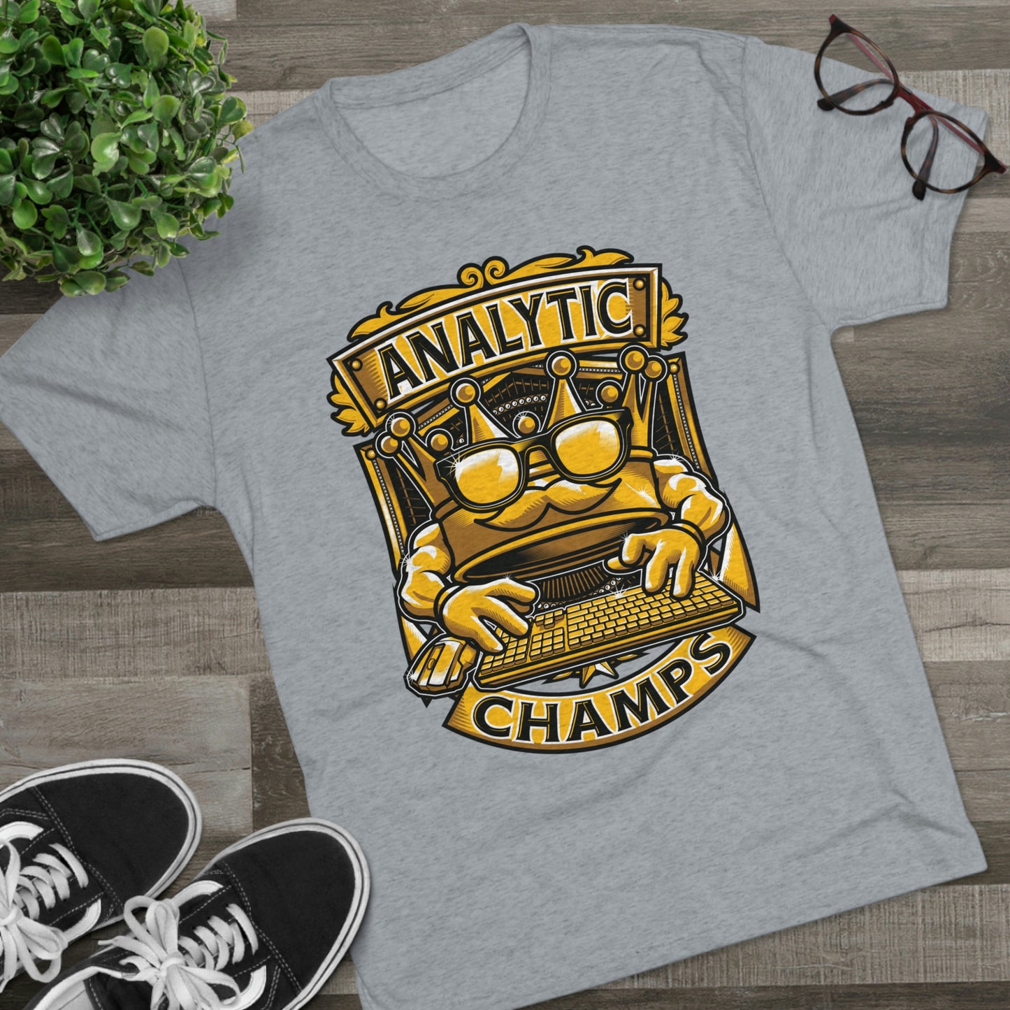 ANALYTICS CHAMPS (Men) - PREMIUM SOFT - Unisex Tri-Blend Crew Tee (Next Level 6010)