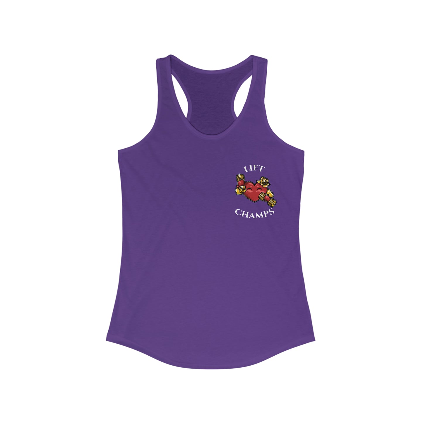LIFT CHAMPS (Small Logo) - Women's Ideal Racerback Tank