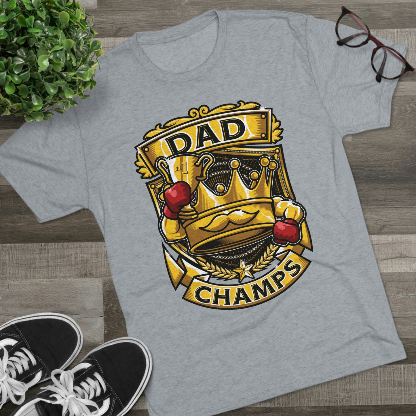 DAD CHAMPS - PREMIUM SOFT - Unisex Tri-Blend Crew Tee (Next Level 6010)