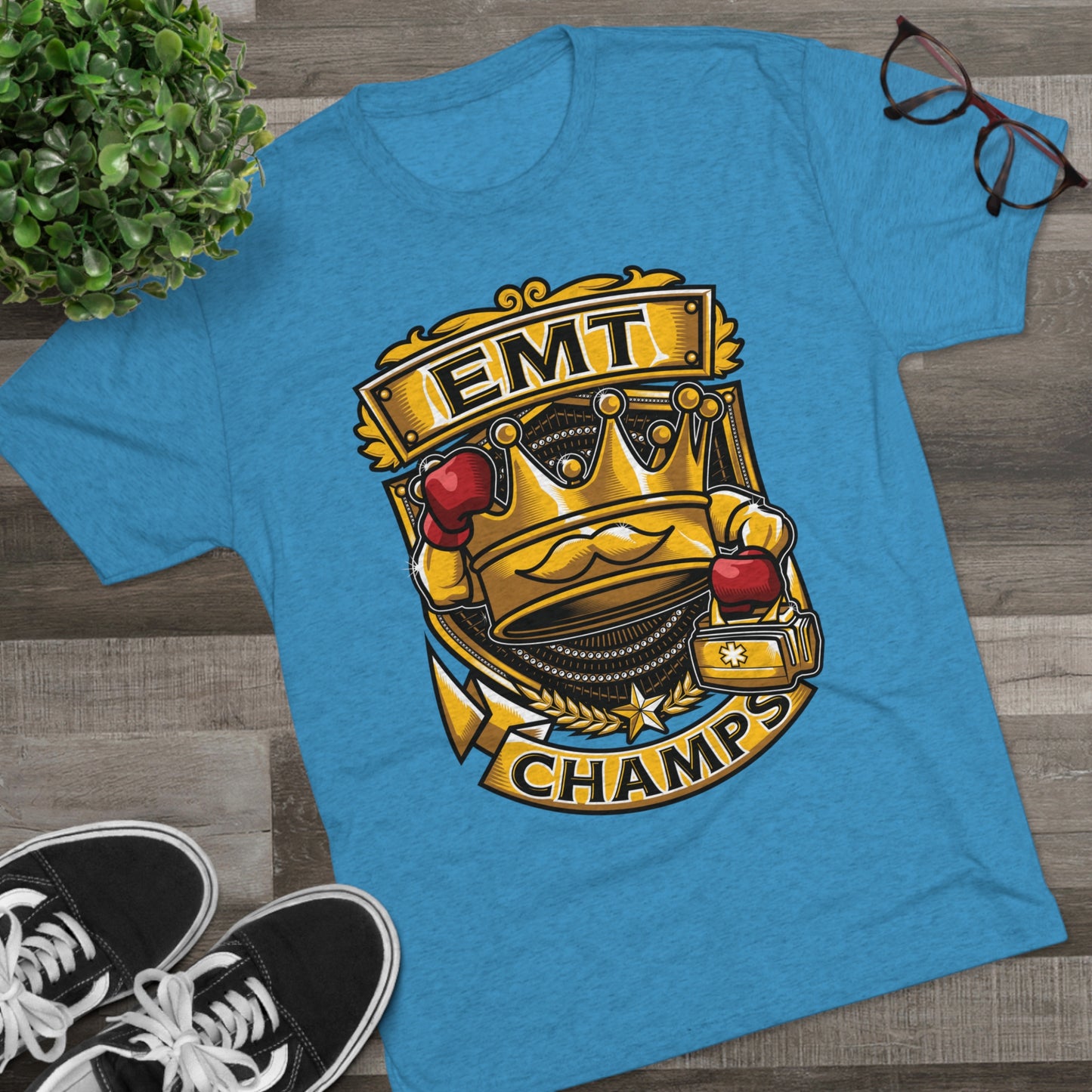 EMT CHAMPS - PREMIUM SOFT - Unisex Tri-Blend Crew Tee (Next Level 6010)