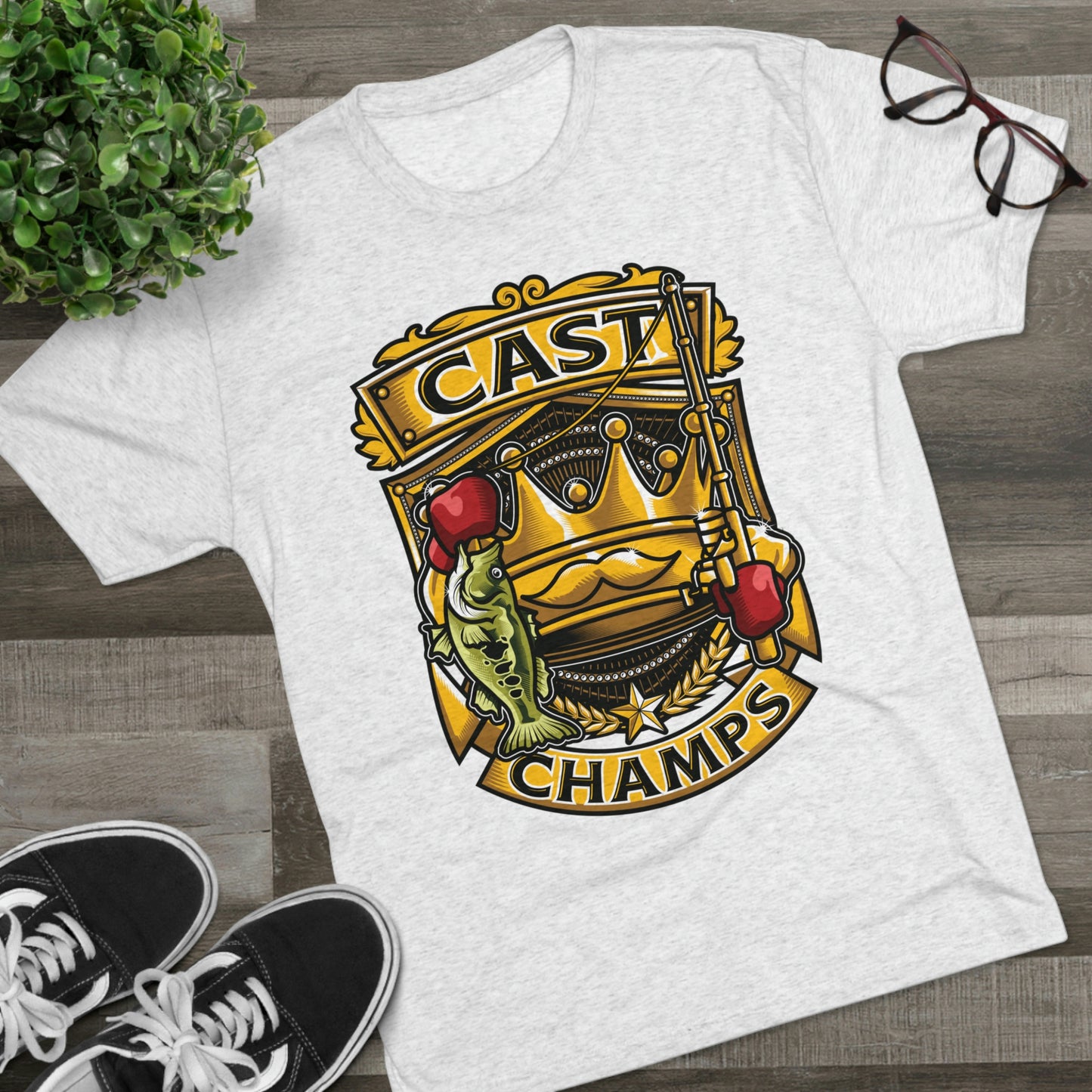 CAST CHAMPS - PREMIUM SOFT - Unisex Tri-Blend Crew Tee (Next Level 6010)