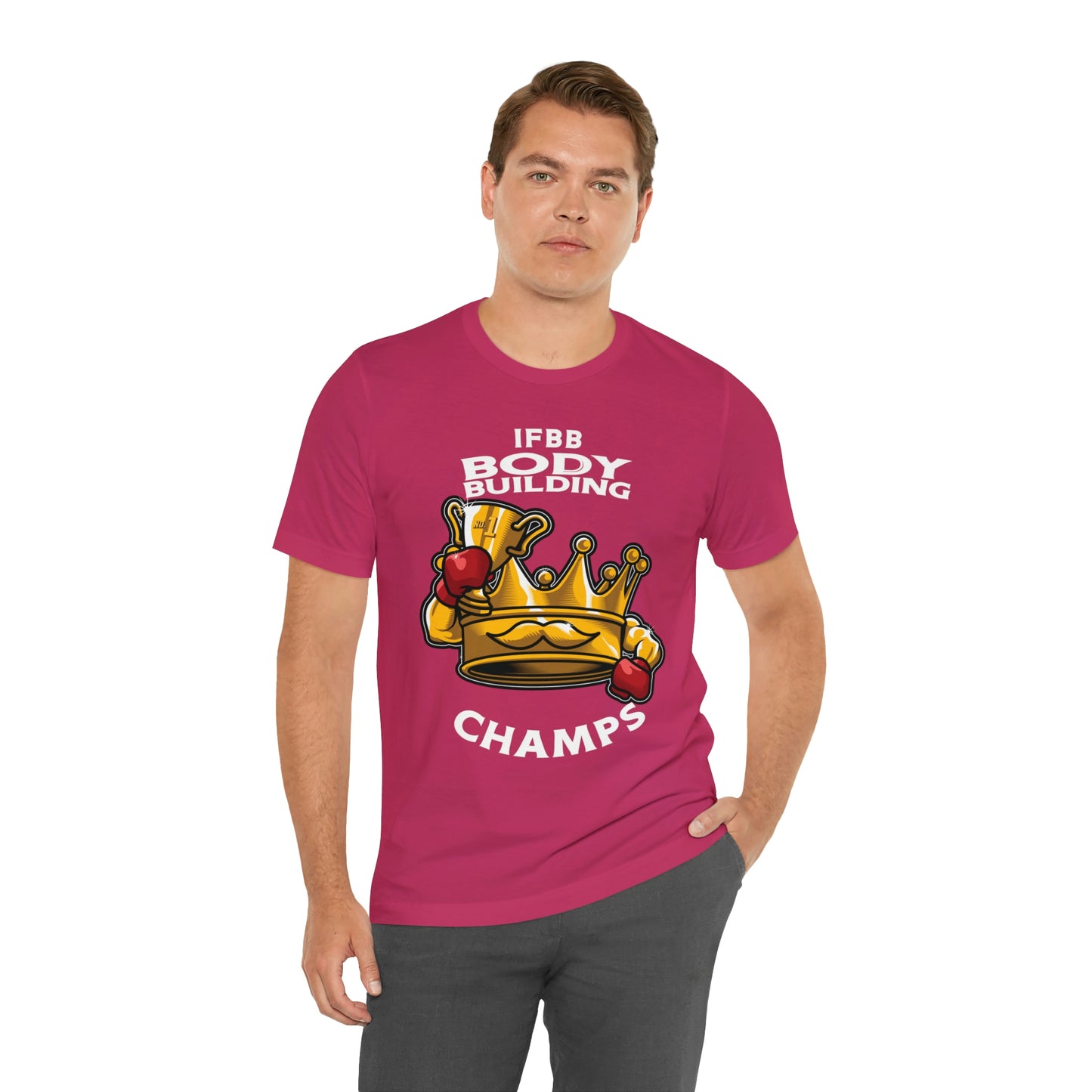 IFBB BODY BUILDING CHAMPS (v2) - Unisex Jersey Short Sleeve Tee (Bella+Canvas)