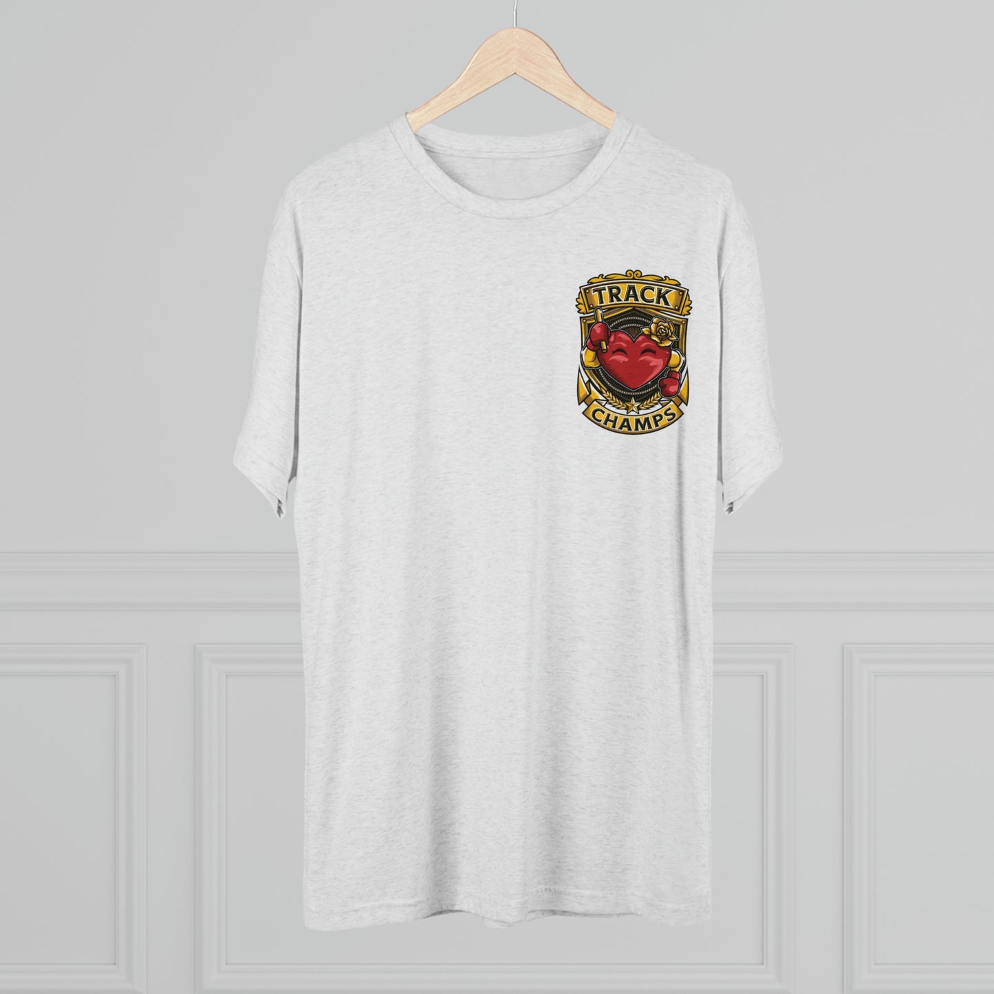 TRACK CHAMPS (Small Logo) - PREMIUM SOFT - Unisex Tri-Blend Crew Tee (Next Level 6010)