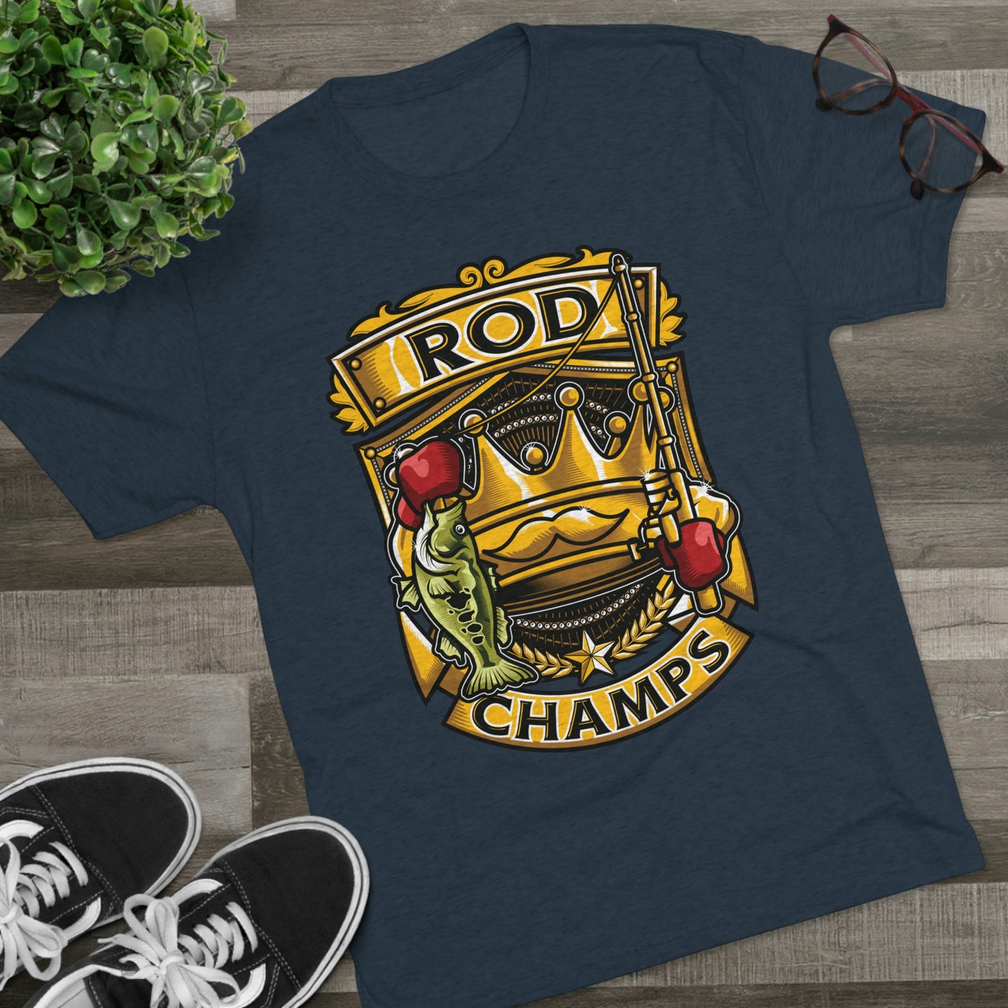 ROD CHAMPS - PREMIUM SOFT - Unisex Tri-Blend Crew Tee (Next Level 6010)