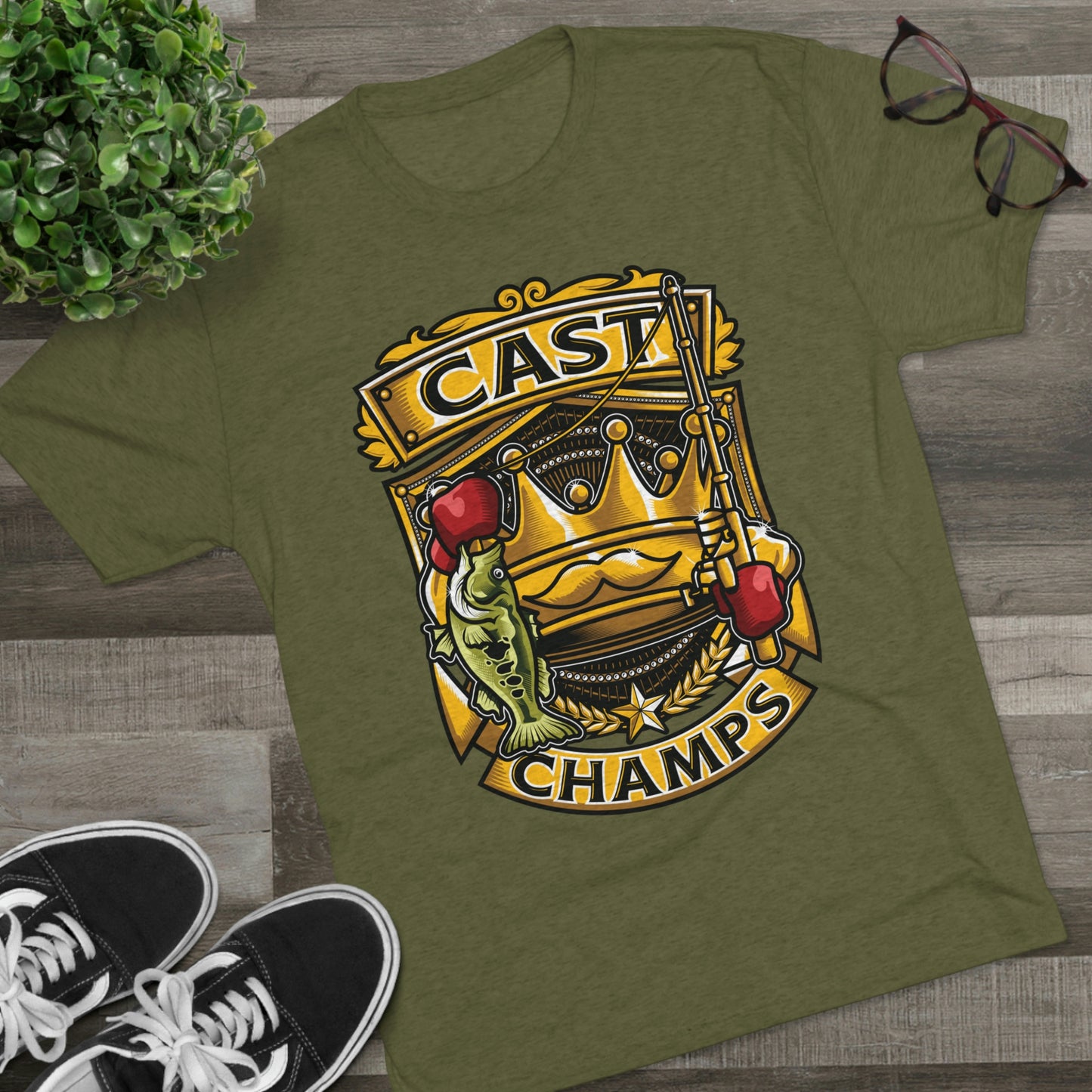 CAST CHAMPS - PREMIUM SOFT - Unisex Tri-Blend Crew Tee (Next Level 6010)