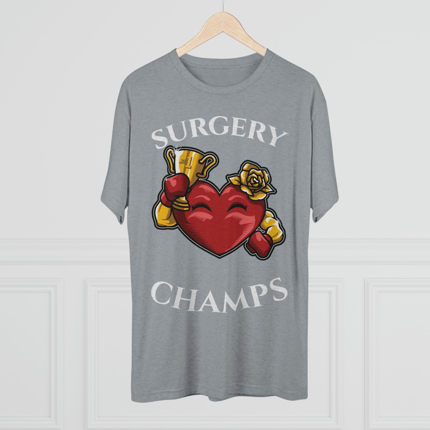 SURGERY CHAMPS (Alternate Logo) - PREMIUM SOFT - Unisex Tri-Blend Crew Tee (Next Level 6010)