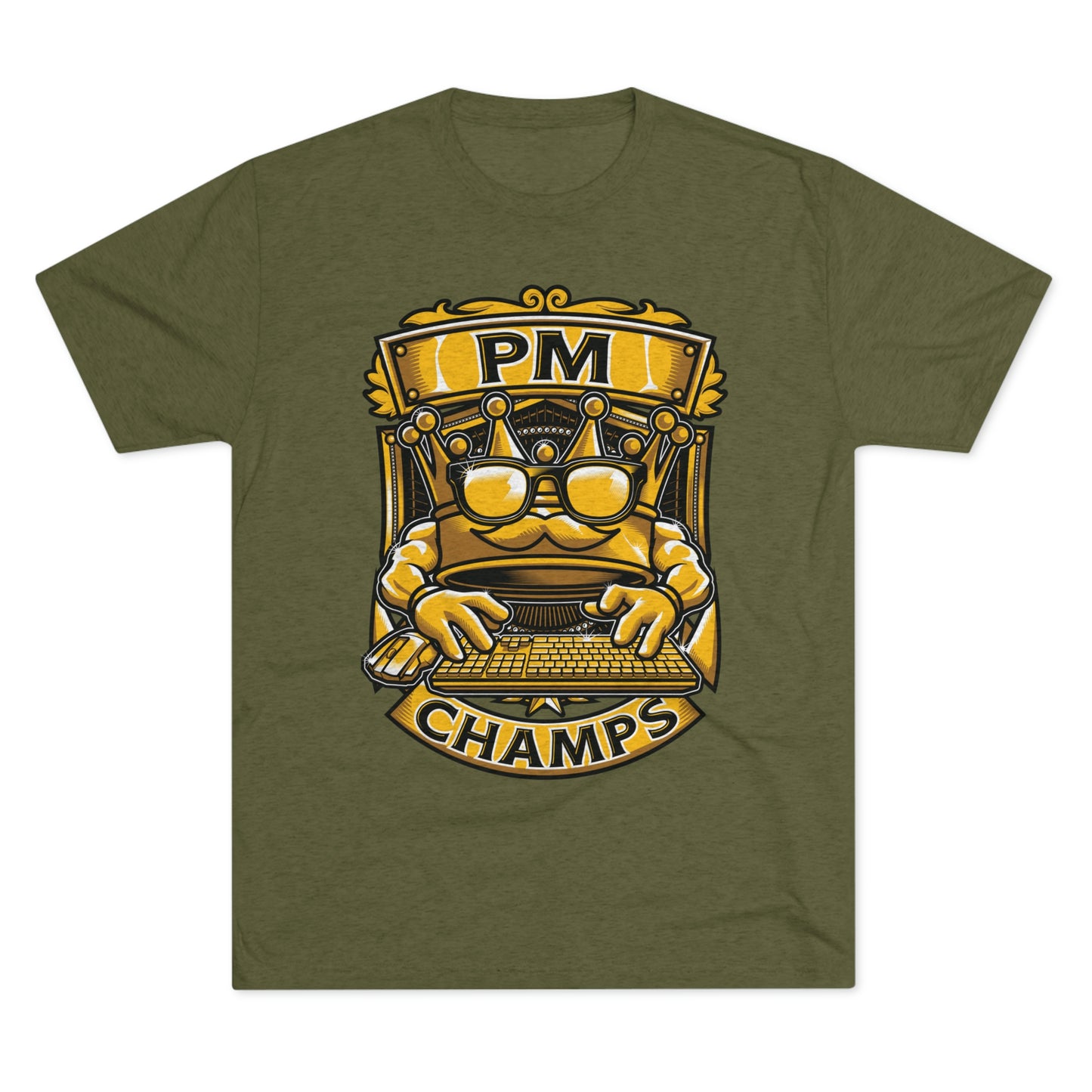 PM CHAMPS (Men) - PREMIUM SOFT - Unisex Tri-Blend Crew Tee (Next Level 6010)