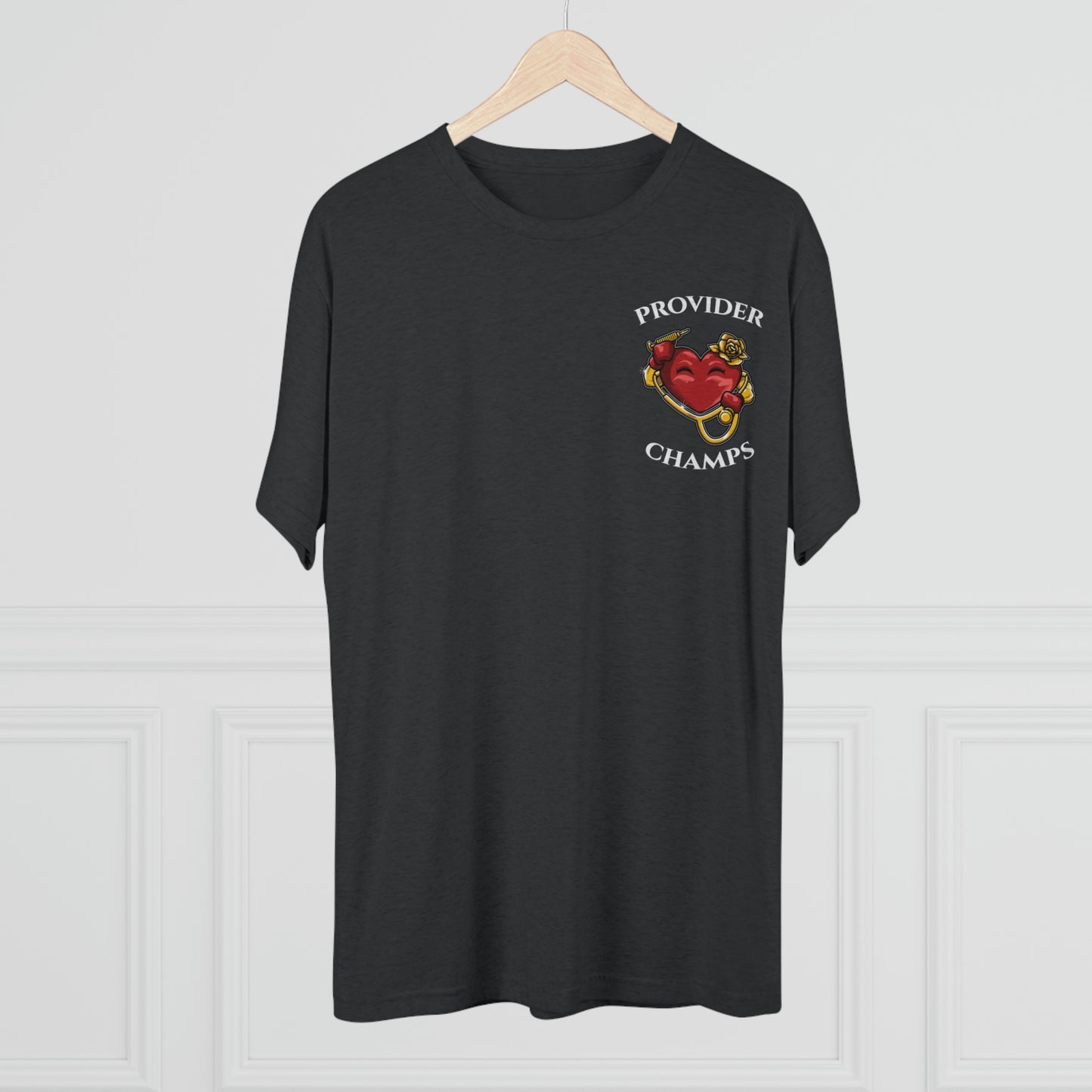 PROVIDER CHAMPS (Small Logo) - PREMIUM SOFT - Unisex Tri-Blend Crew Tee (Next Level 6010)