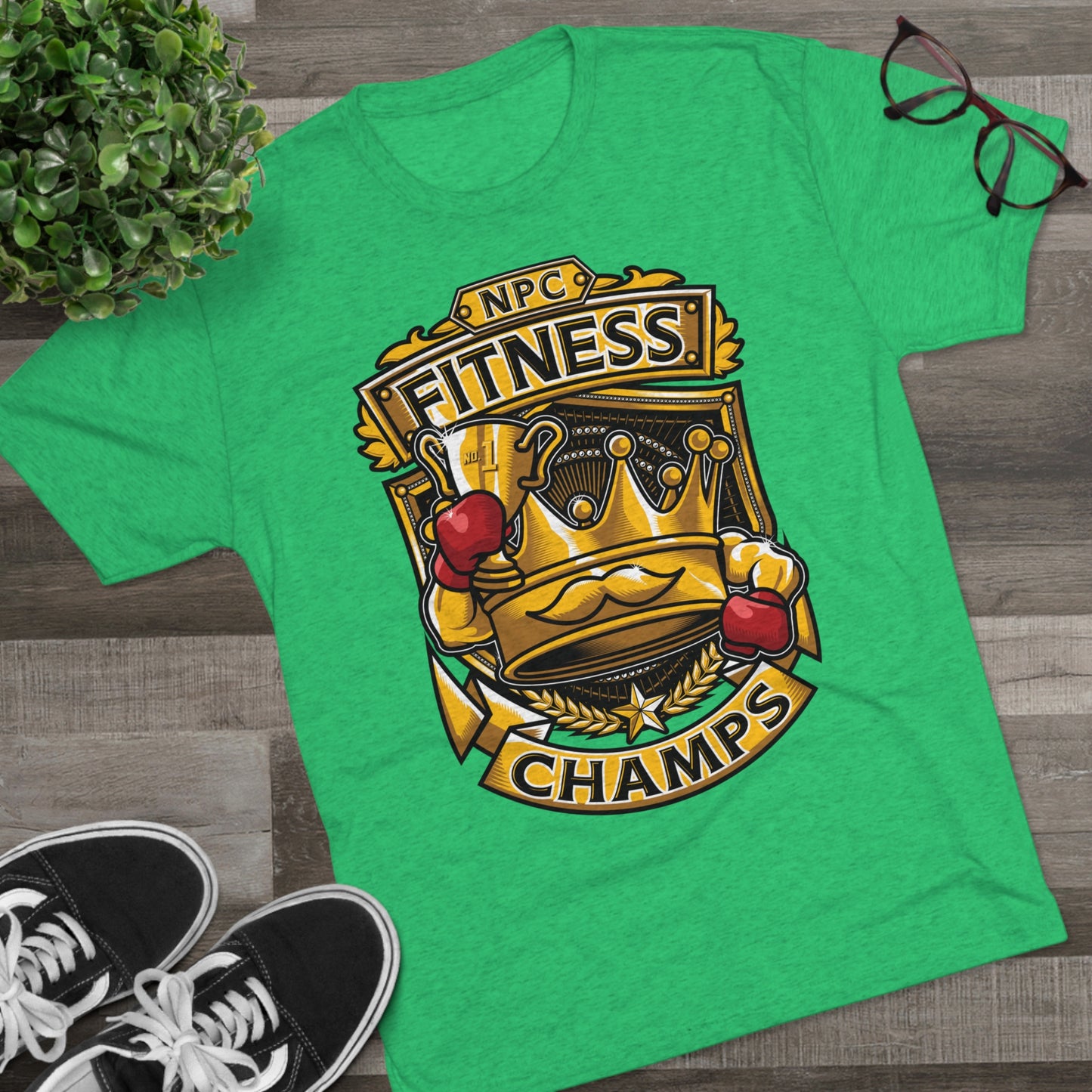 NPC FITNESS CHAMPS - PREMIUM SOFT - Unisex Tri-Blend Crew Tee (Next Level 6010)