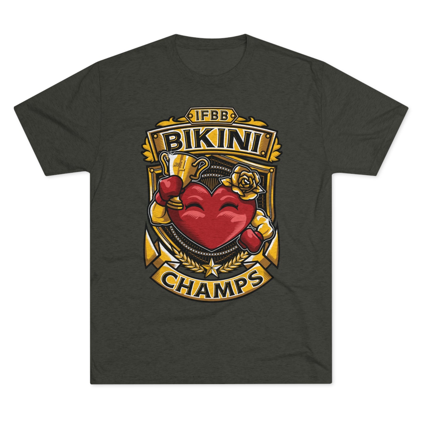 IFBB BIKINI CHAMPS - PREMIUM SOFT - Unisex Tri-Blend Crew Tee (Next Level 6010)