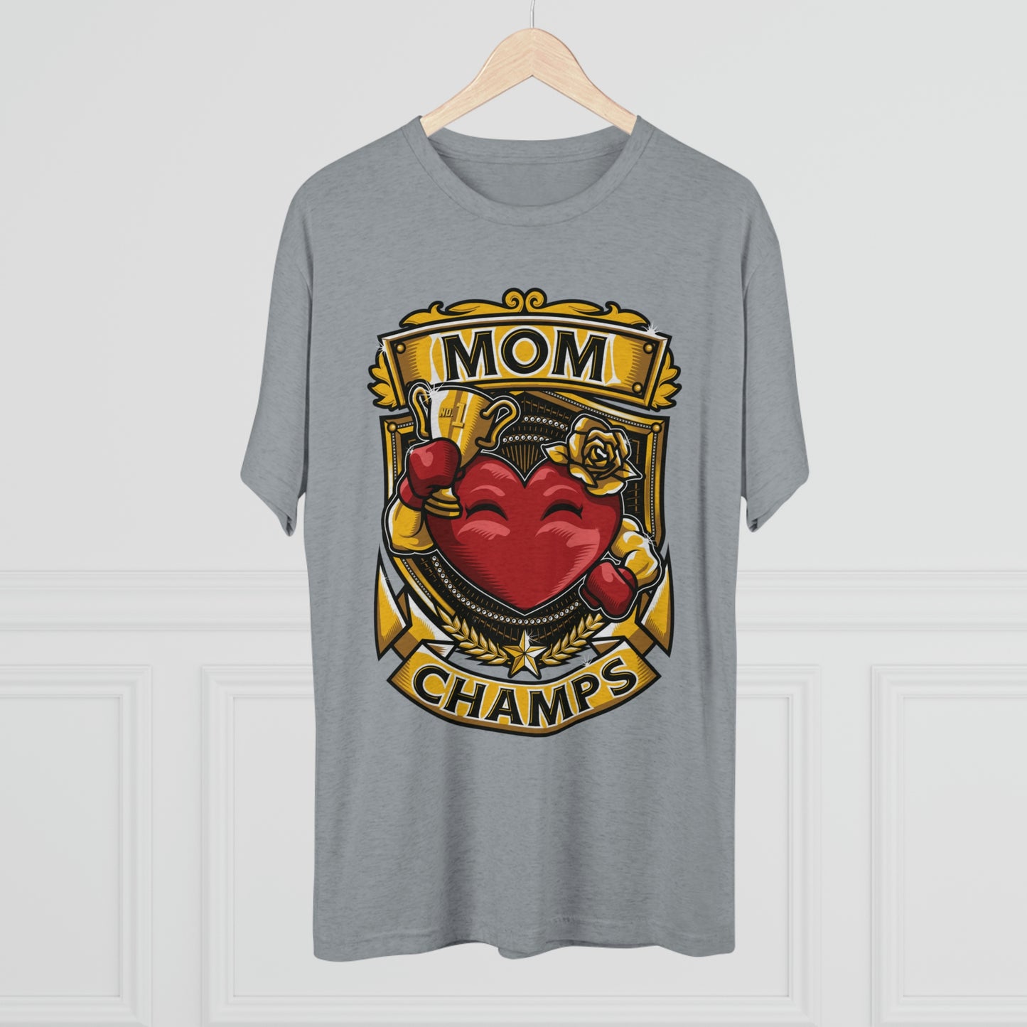 MOM CHAMPS - PREMIUM SOFT - Unisex Tri-Blend Crew Tee (Next Level 6010)