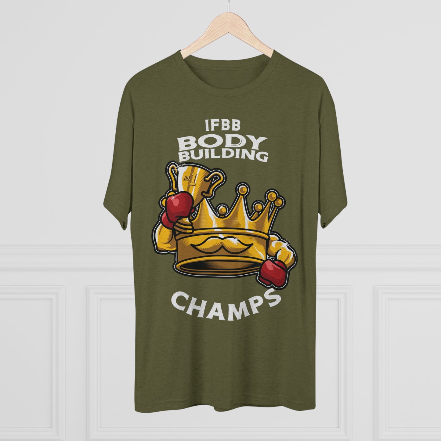 IFBB BODY BUILDING CHAMPS (v2) - PREMIUM SOFT - Unisex Tri-Blend Crew Tee (Next Level 6010)