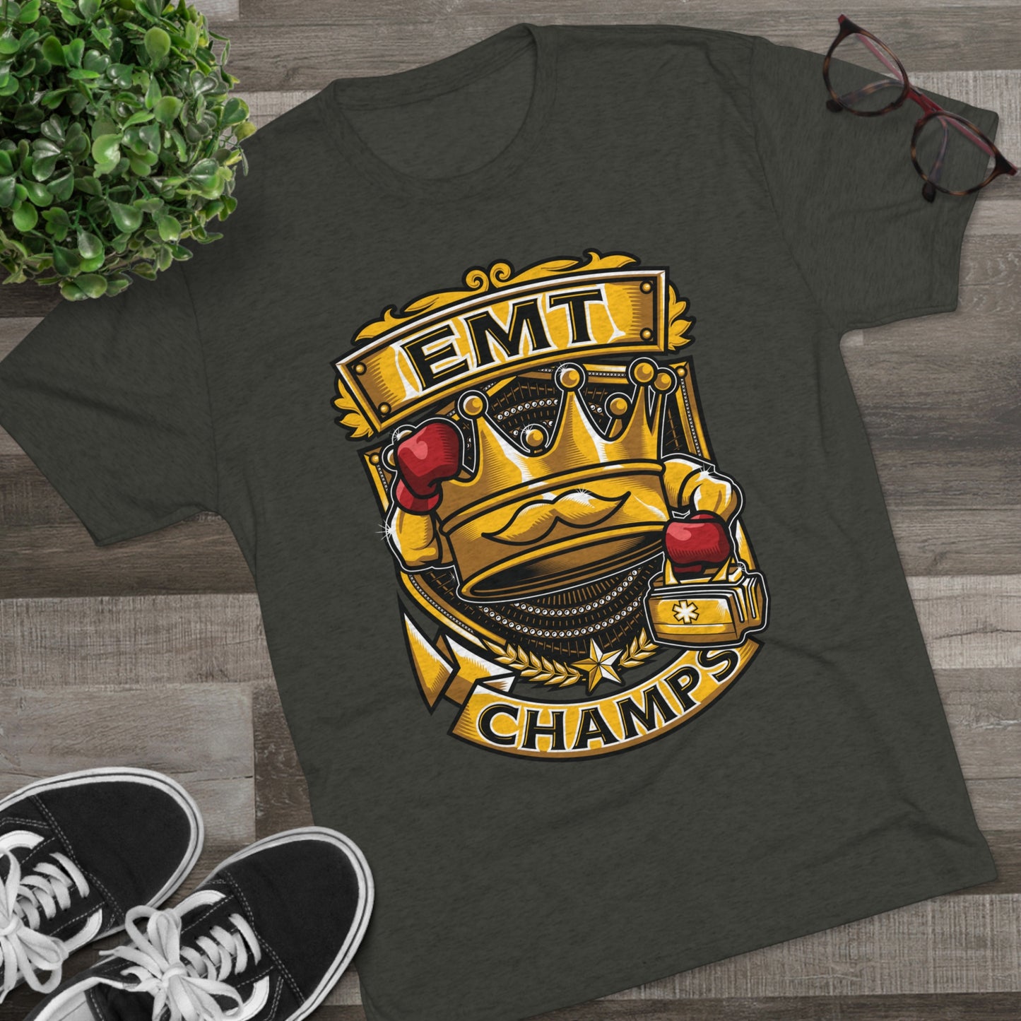 EMT CHAMPS - PREMIUM SOFT - Unisex Tri-Blend Crew Tee (Next Level 6010)