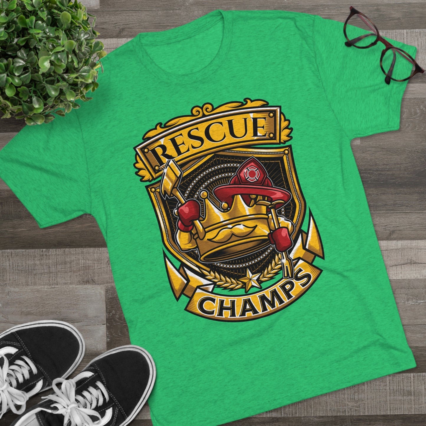 RESCUE CHAMPS - PREMIUM SOFT - Unisex Tri-Blend Crew Tee (Next Level 6010)