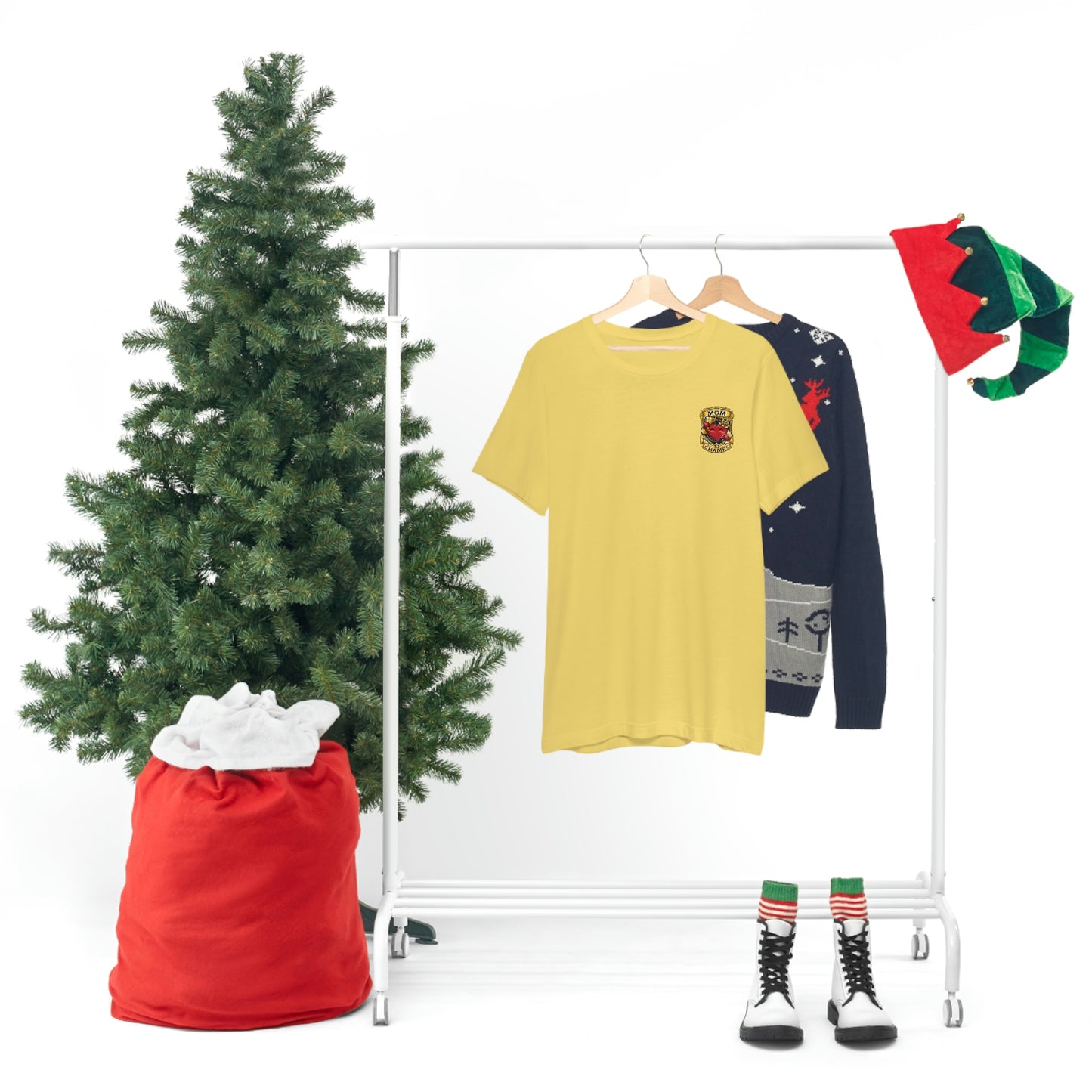 Mom Champs! (Small Front Logo) - Unisex Jersey Short Sleeve Tee - (Bella+Canva)