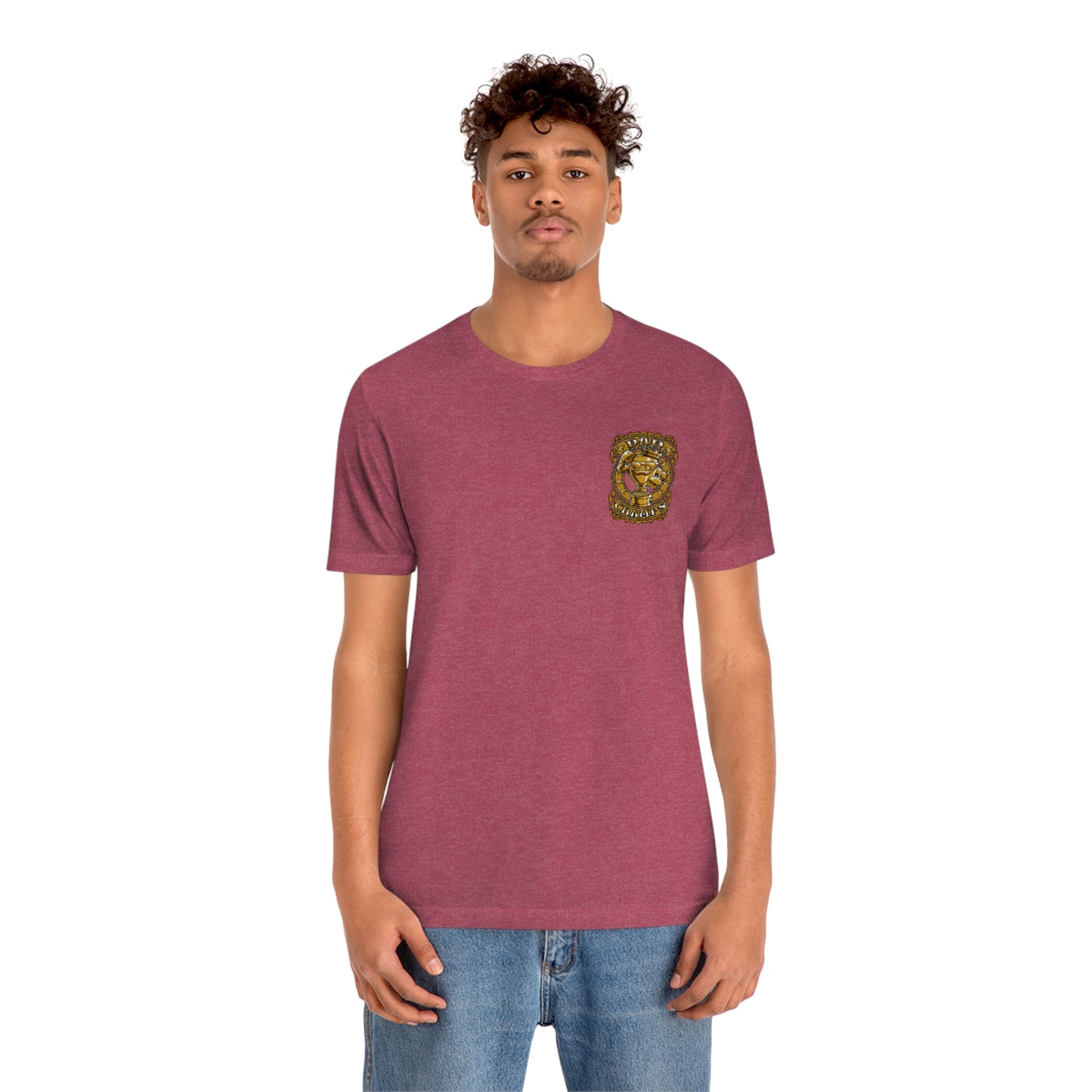 Dad Champs (Gold - Front & Back logo)! - Unisex Jersey Short Sleeve Tee (Bella+Canvas)