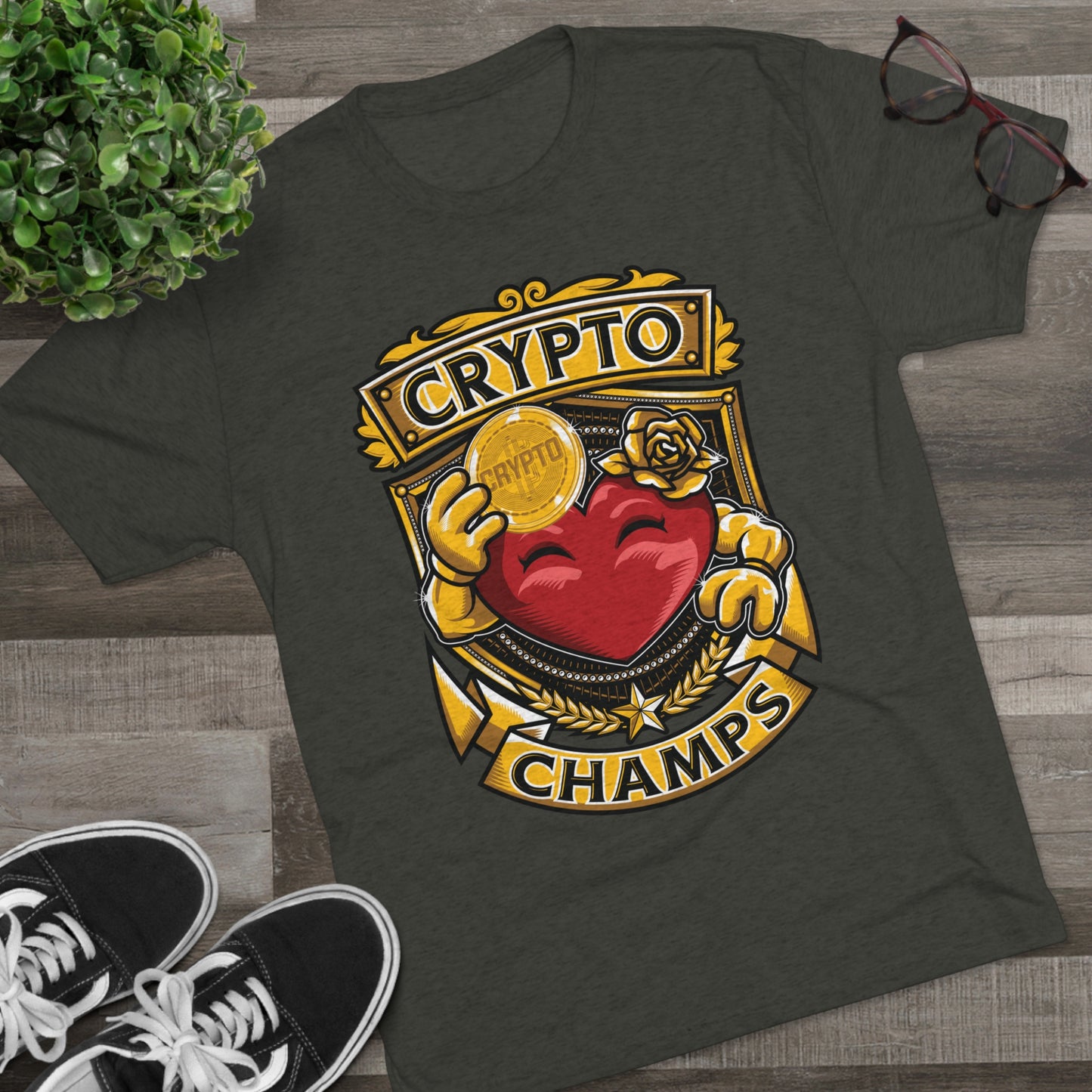 CRYPTO CHAMPS - PREMIUM SOFT - Unisex Tri-Blend Crew Tee (Next Level 6010)