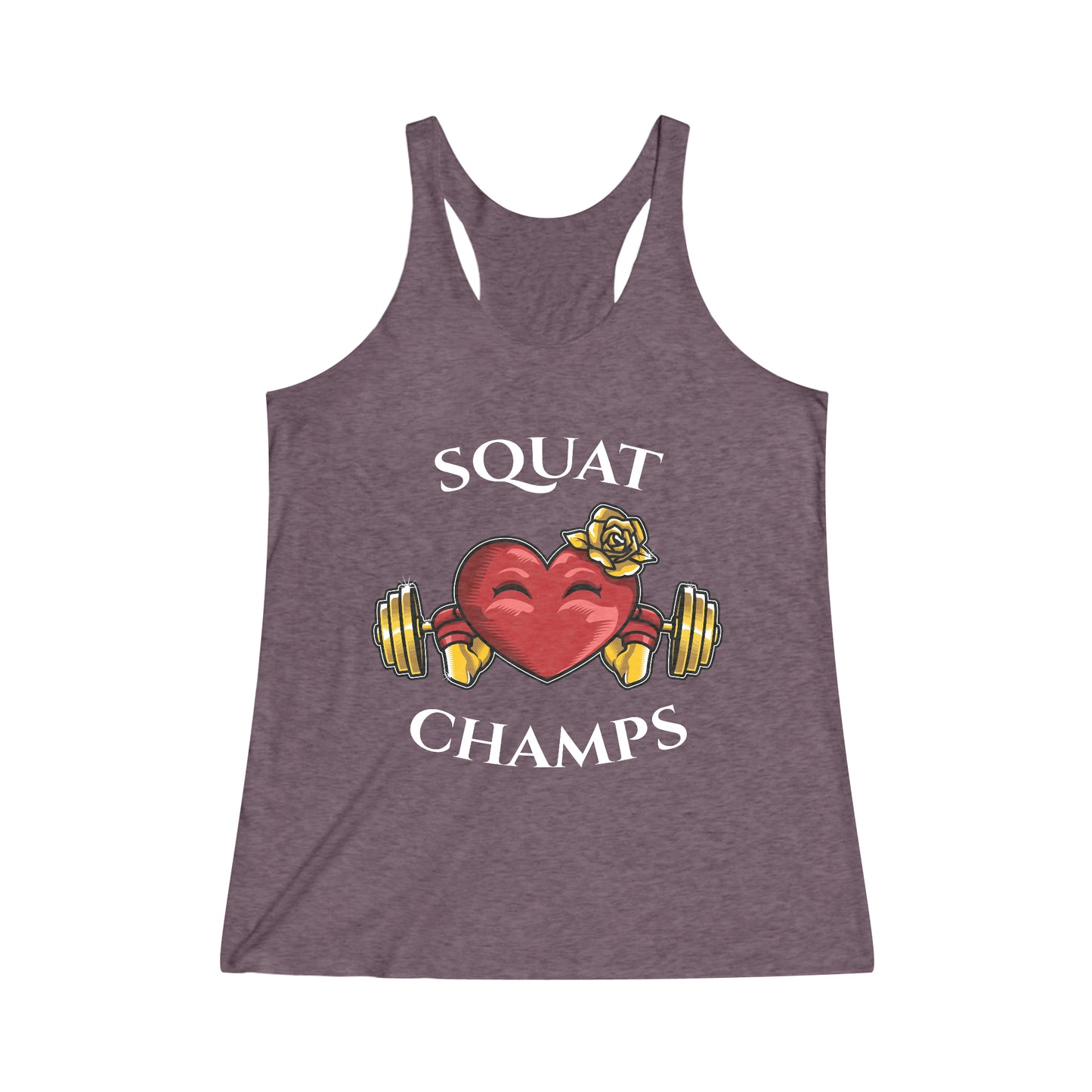 SQUAT CHAMPS - Women's Tri-Blend Racerback Tank