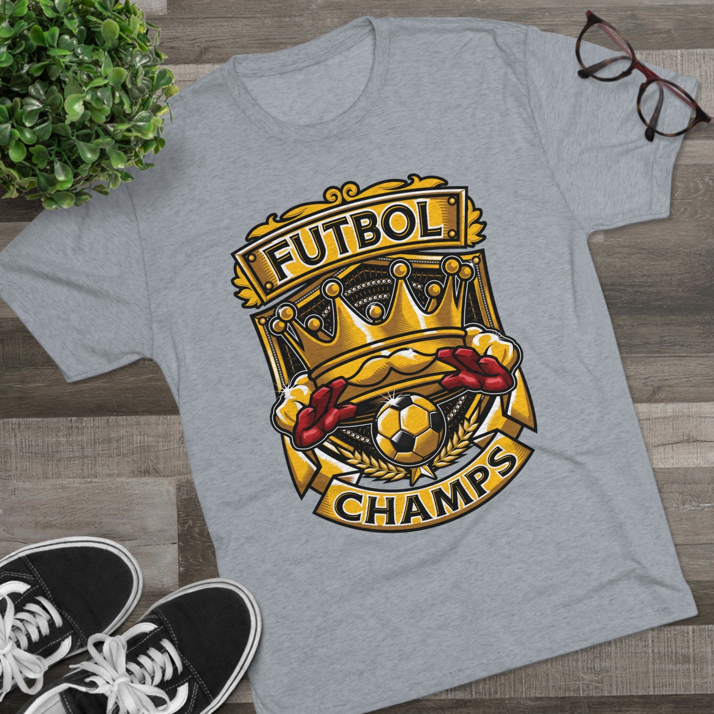 FUTBOL CHAMPS - PREMIUM SOFT - Unisex Tri-Blend Crew Tee (Next Level 6010)