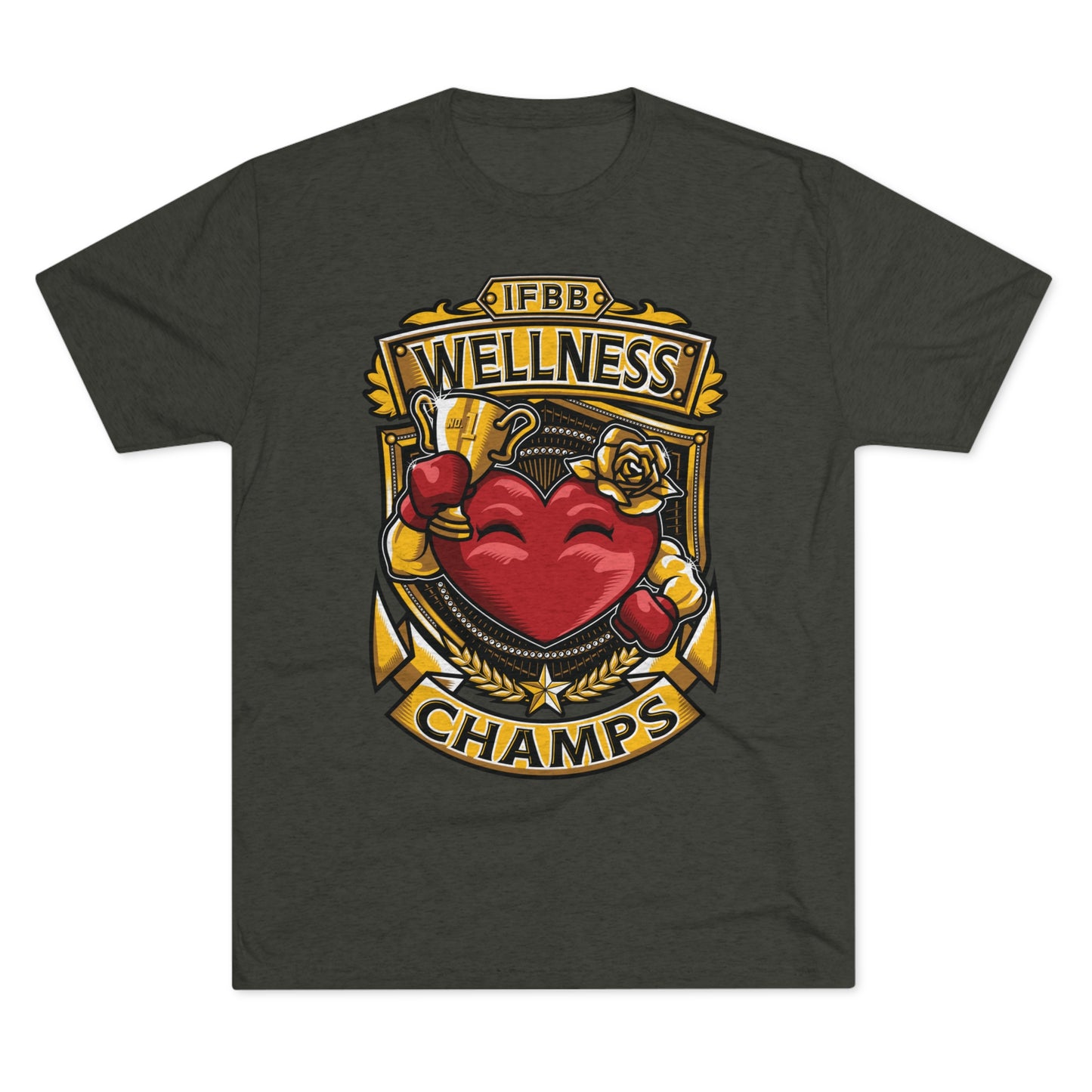 IFBB WELNESS CHAMPS - PREMIUM SOFT - Unisex Tri-Blend Crew Tee (Next Level 6010)