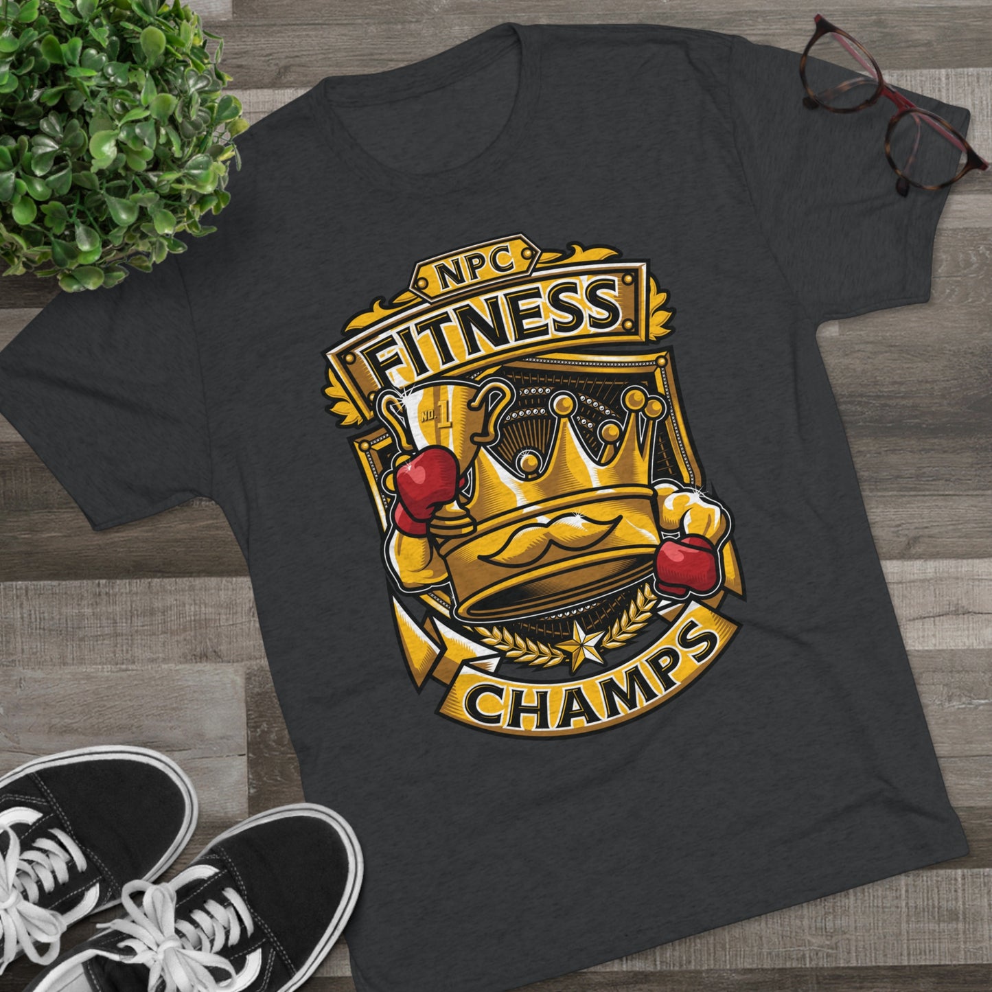 NPC FITNESS CHAMPS - PREMIUM SOFT - Unisex Tri-Blend Crew Tee (Next Level 6010)