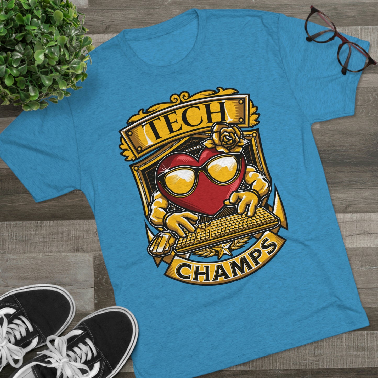 TECH CHAMPS - PREMIUM SOFT - Unisex Tri-Blend Crew Tee (Next Level 6010)