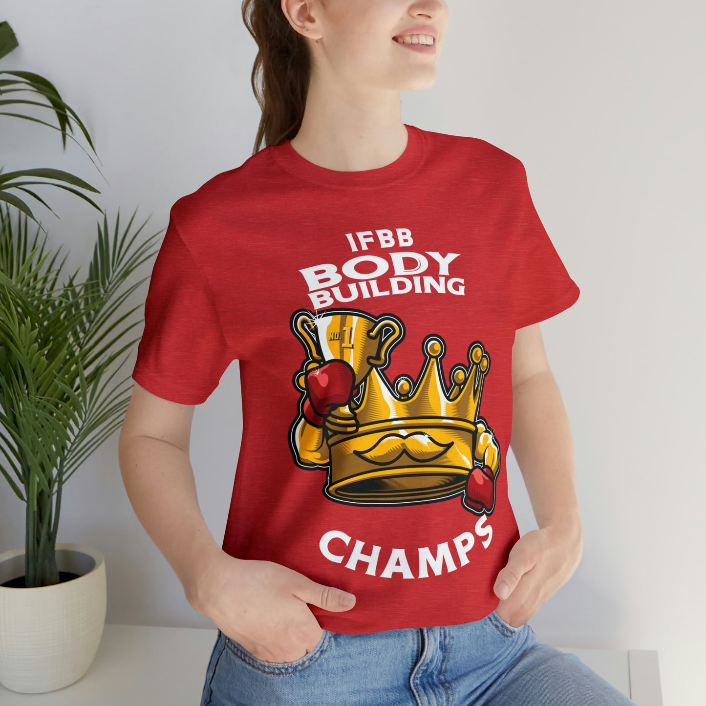 IFBB BODY BUILDING CHAMPS (v2) - Unisex Jersey Short Sleeve Tee (Bella+Canvas)