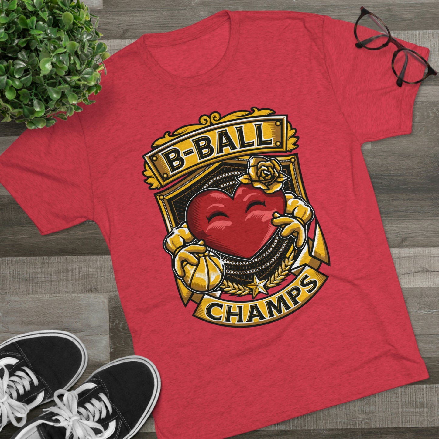 B-BALL CHAMPS - PREMIUM SOFT - Unisex Tri-Blend Crew Tee (Next Level 6010)