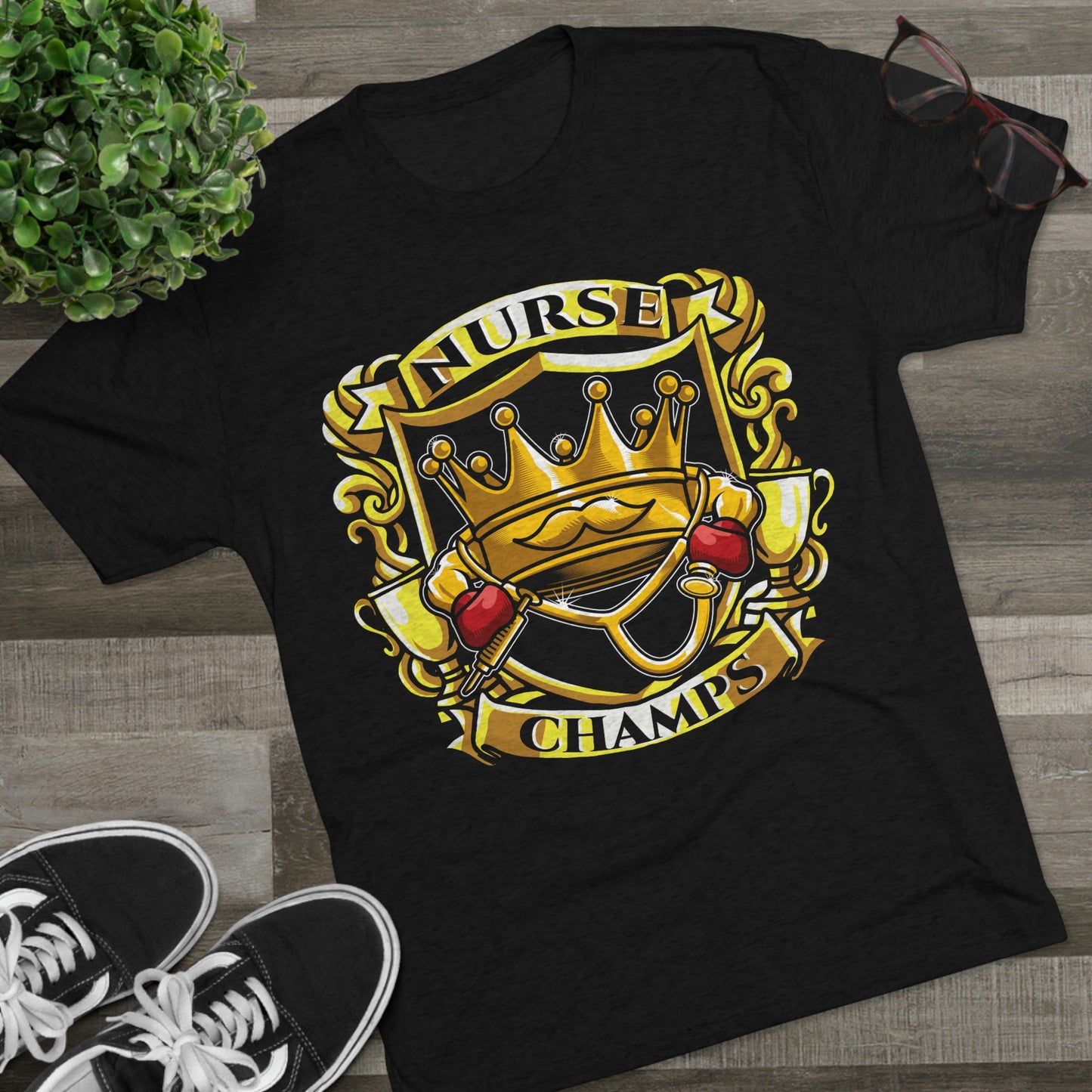 NURSE CHAMPS - PREMIUM SOFT - Unisex Tri-Blend Crew Tee (Next Level 6010)