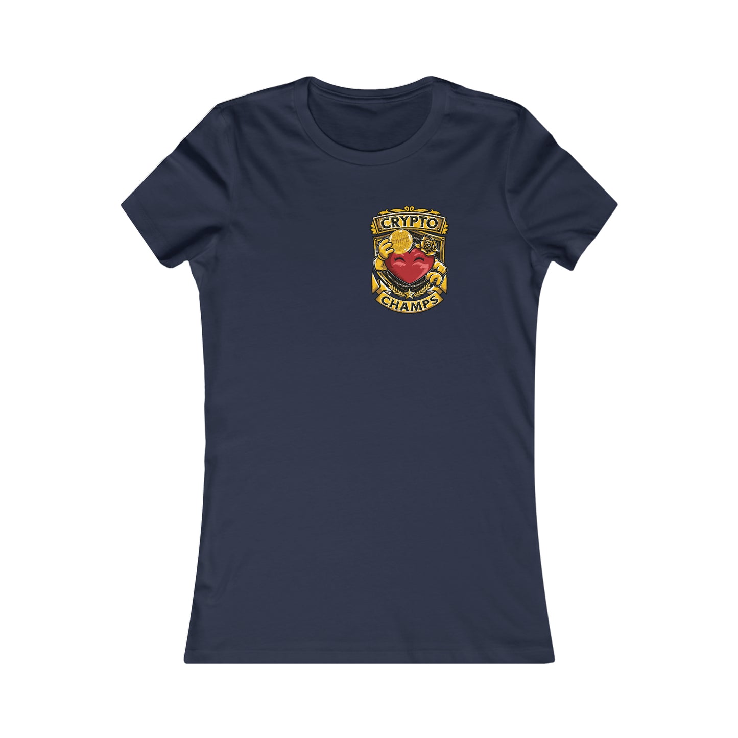 CRYPTO CHAMPS! (Small Front Logo) - Women's Favorite Tee (Bella+Canvas)
