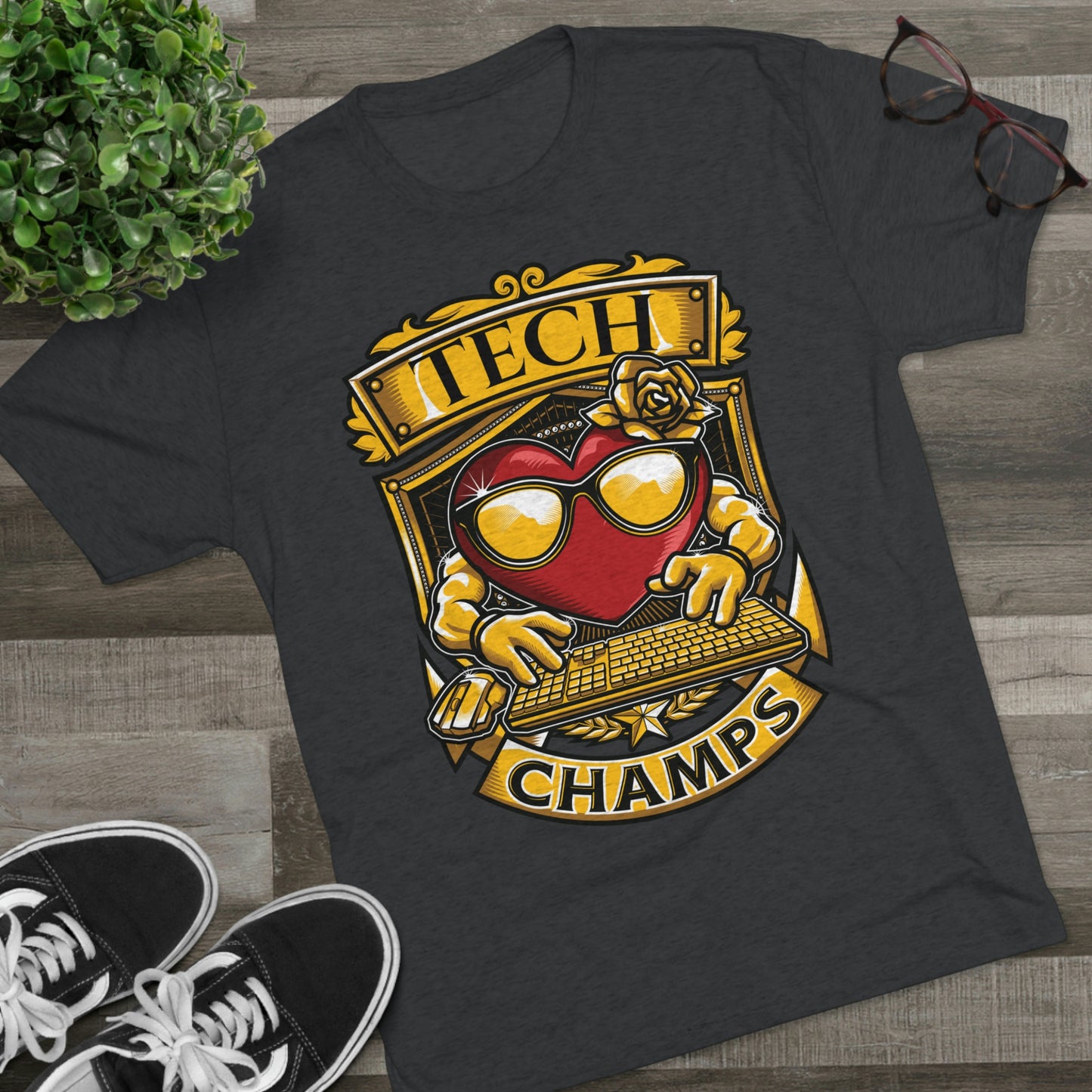 TECH CHAMPS - PREMIUM SOFT - Unisex Tri-Blend Crew Tee (Next Level 6010)