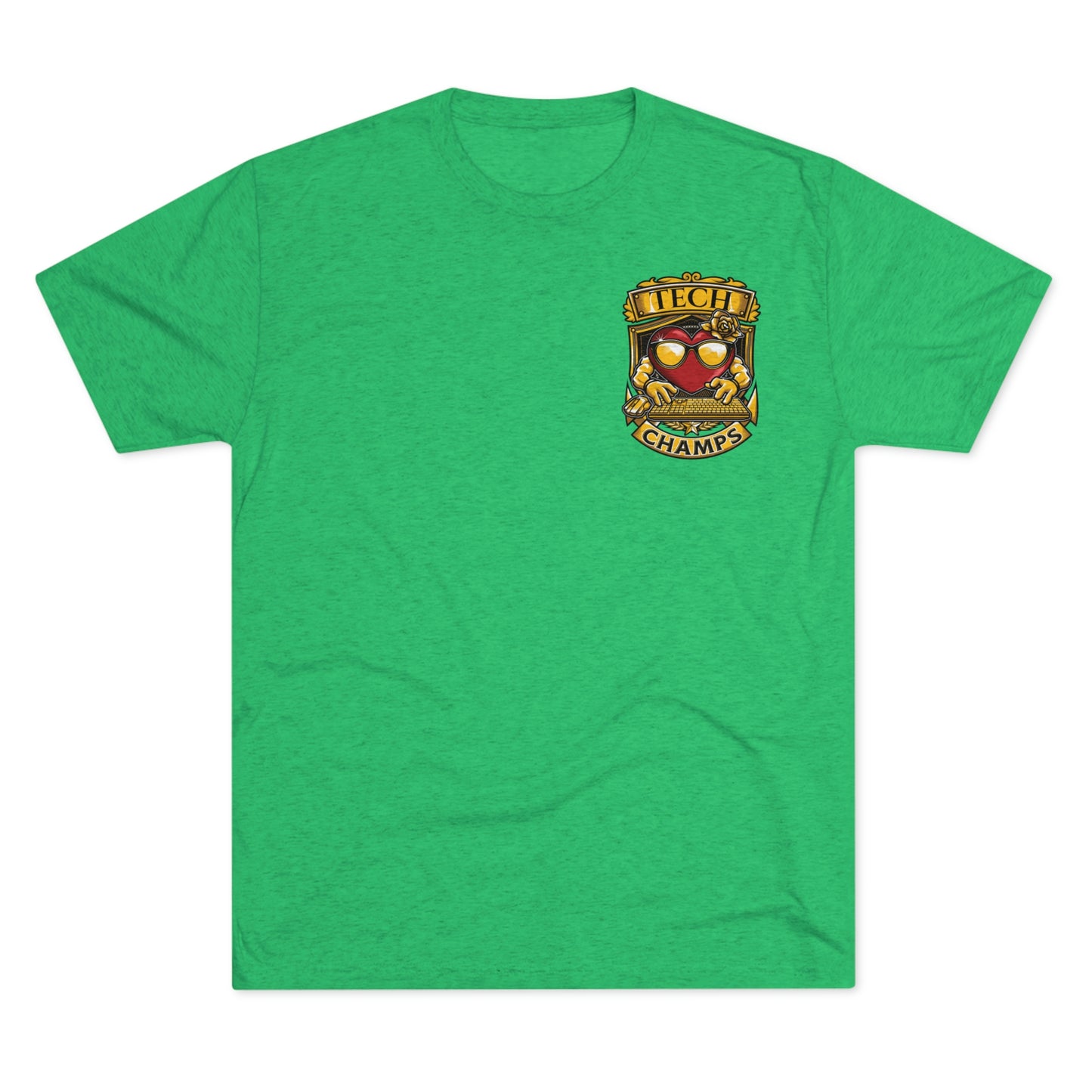 TECH CHAMPS (Small Logo) - PREMIUM SOFT - Unisex Tri-Blend Crew Tee (Next Level 6010)
