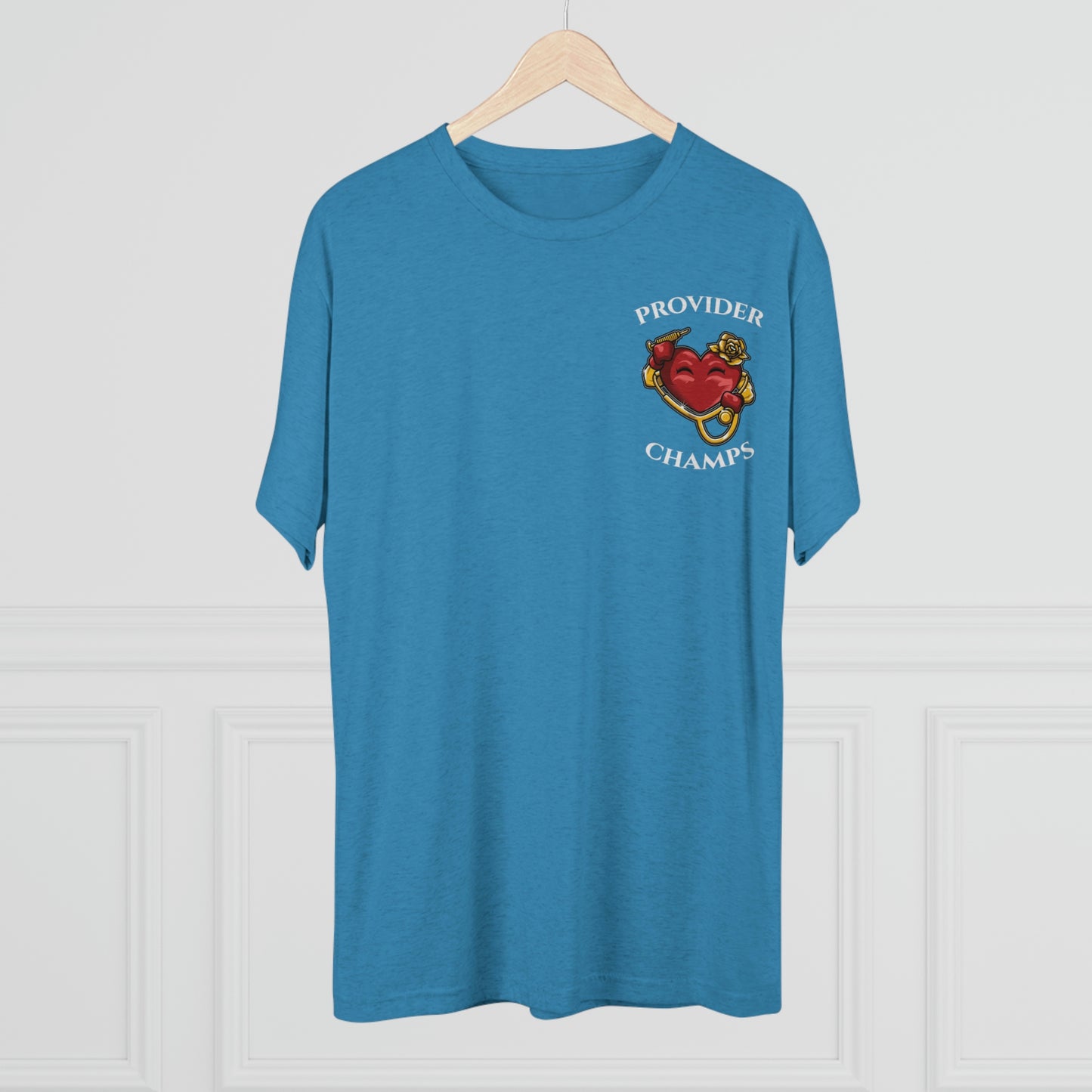 PROVIDER CHAMPS (Small Logo) - PREMIUM SOFT - Unisex Tri-Blend Crew Tee (Next Level 6010)