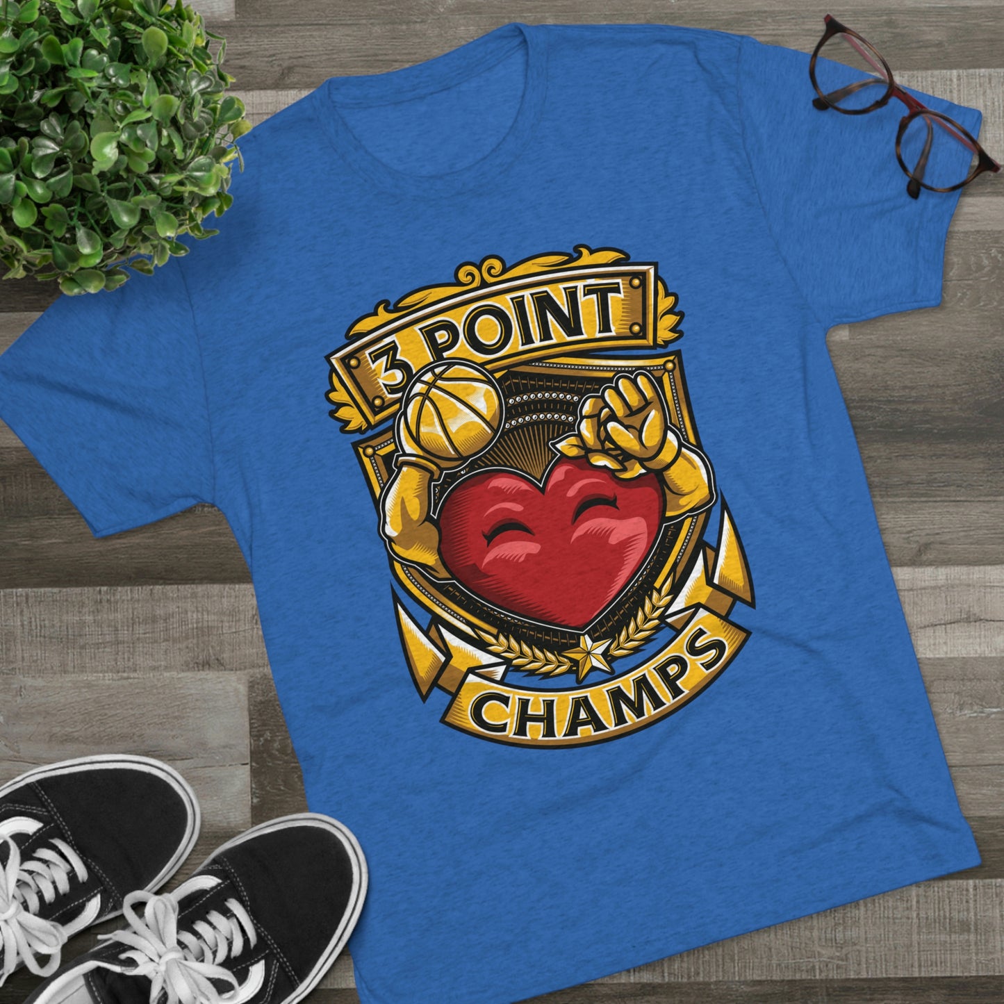 3 POINT CHAMPS - PREMIUM SOFT - Unisex Tri-Blend Crew Tee (Next Level 6010)