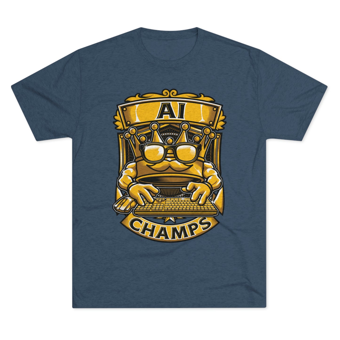 AI CHAMPS (Men) - PREMIUM SOFT - Unisex Tri-Blend Crew Tee (Next Level 6010)