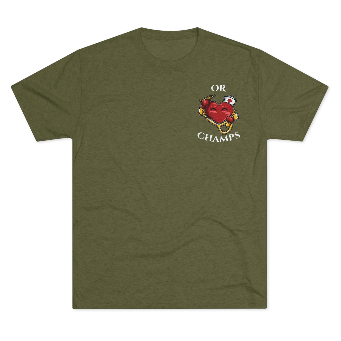 OR CHAMPS (Small Logo) - PREMIUM SOFT - Unisex Tri-Blend Crew Tee (Next Level 6010)