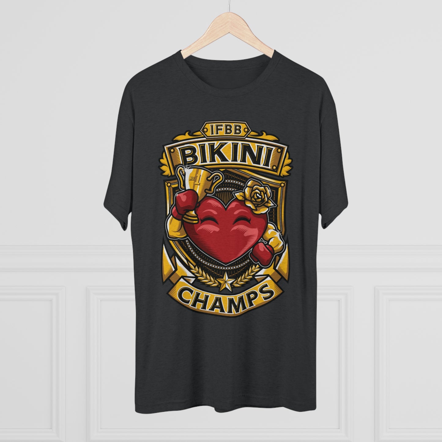 IFBB BIKINI CHAMPS - PREMIUM SOFT - Unisex Tri-Blend Crew Tee (Next Level 6010)