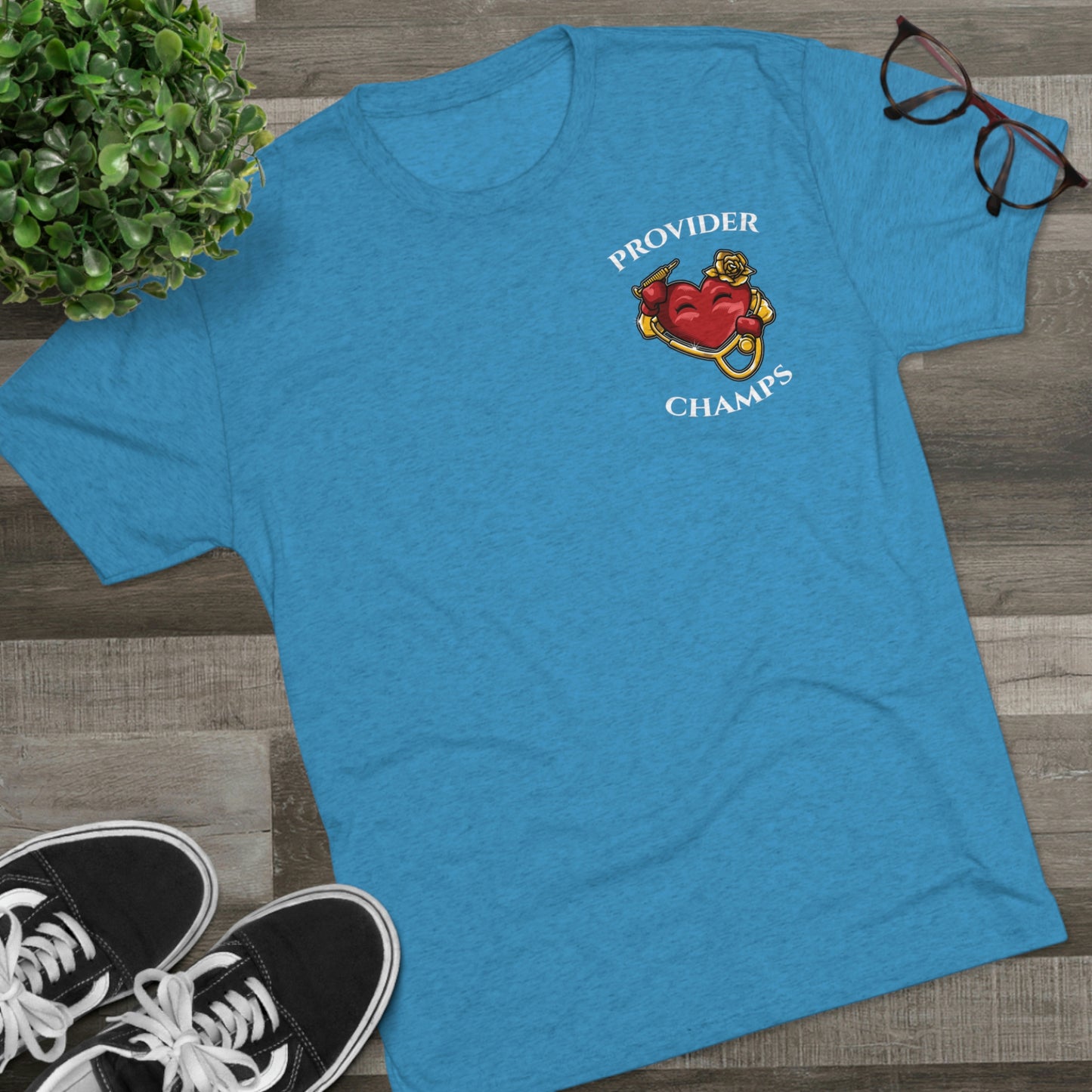 PROVIDER CHAMPS (Small Logo) - PREMIUM SOFT - Unisex Tri-Blend Crew Tee (Next Level 6010)