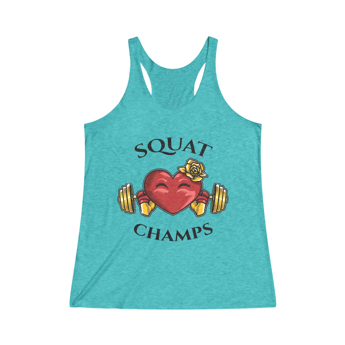 SQUAT CHAMPS - Women's Tri-Blend Racerback Tank