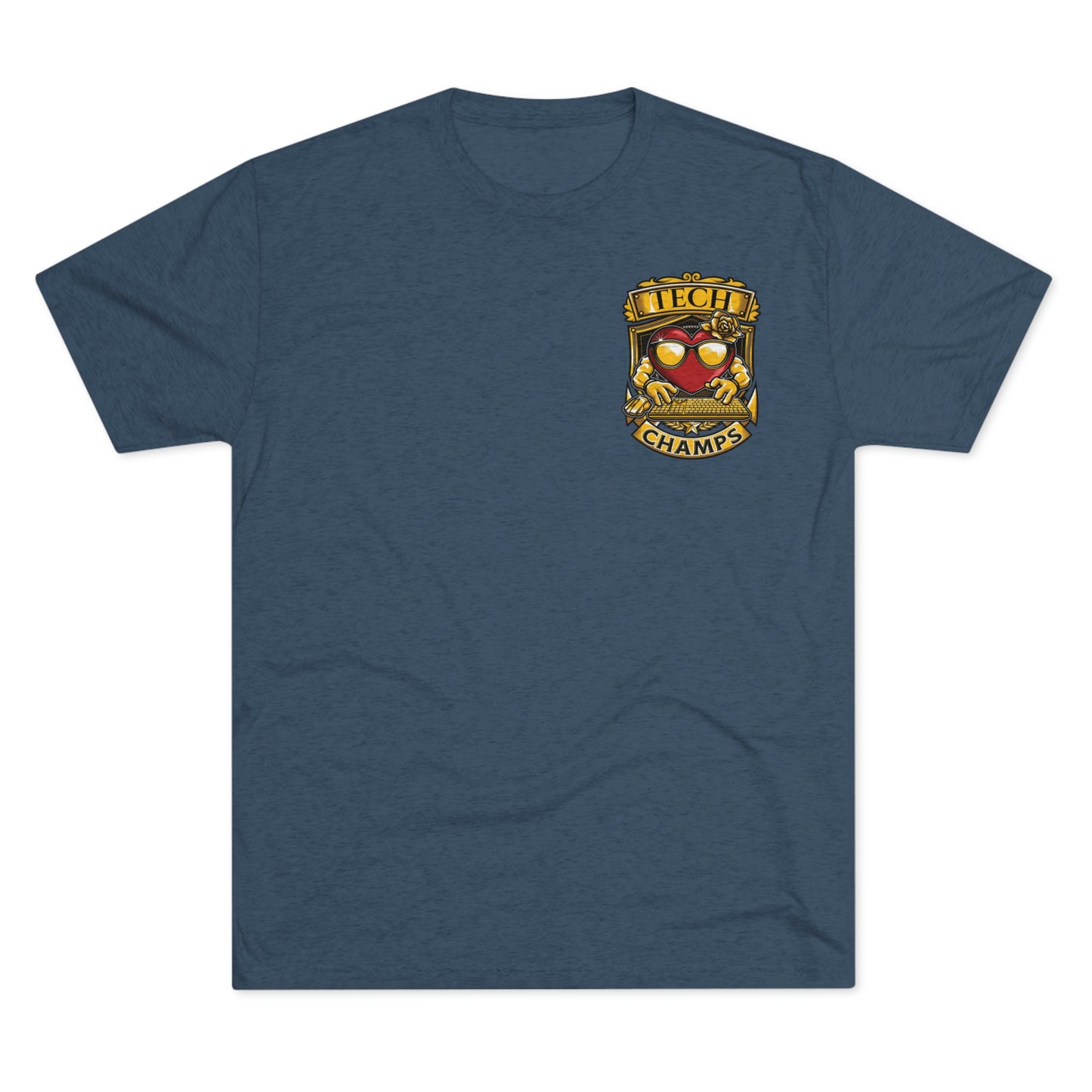 TECH CHAMPS (Small Logo) - PREMIUM SOFT - Unisex Tri-Blend Crew Tee (Next Level 6010)