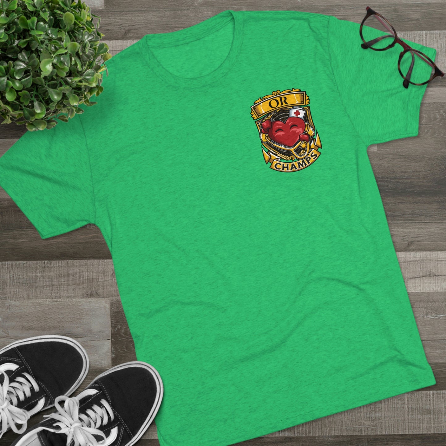OR CHAMPS (Small Logo) - PREMIUM SOFT - Unisex Tri-Blend Crew Tee (Next Level 6010)