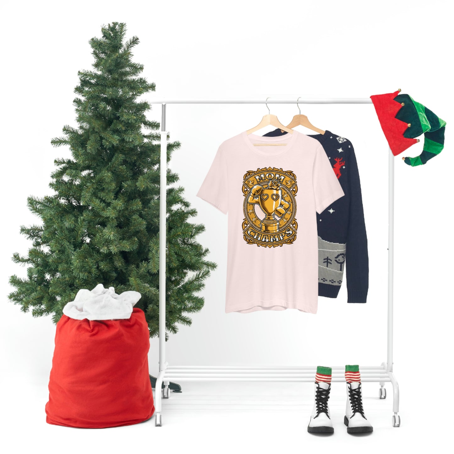 Mom Champs (Gold)! Unisex Jersey Short Sleeve Tee (Bella+Canvas)