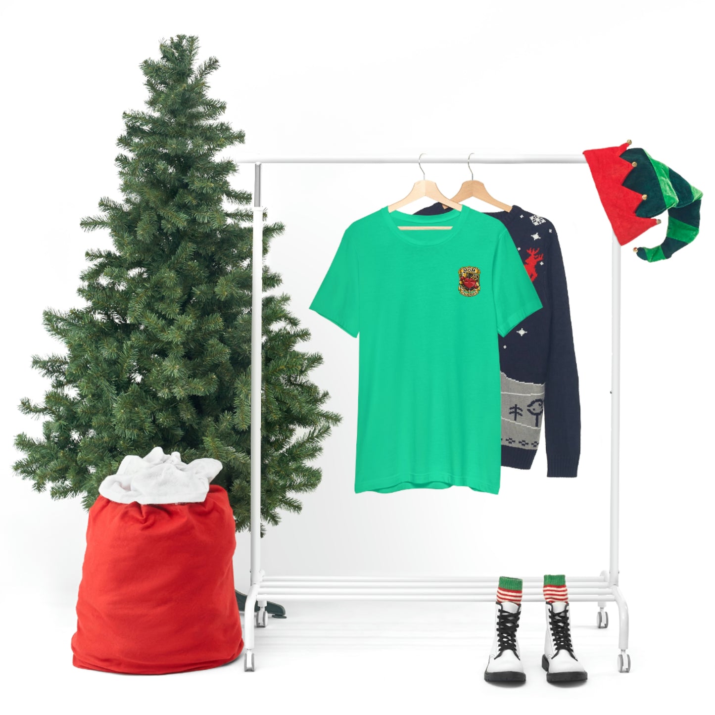 Mom Champs! (Small Front Logo) - Unisex Jersey Short Sleeve Tee - (Bella+Canva)
