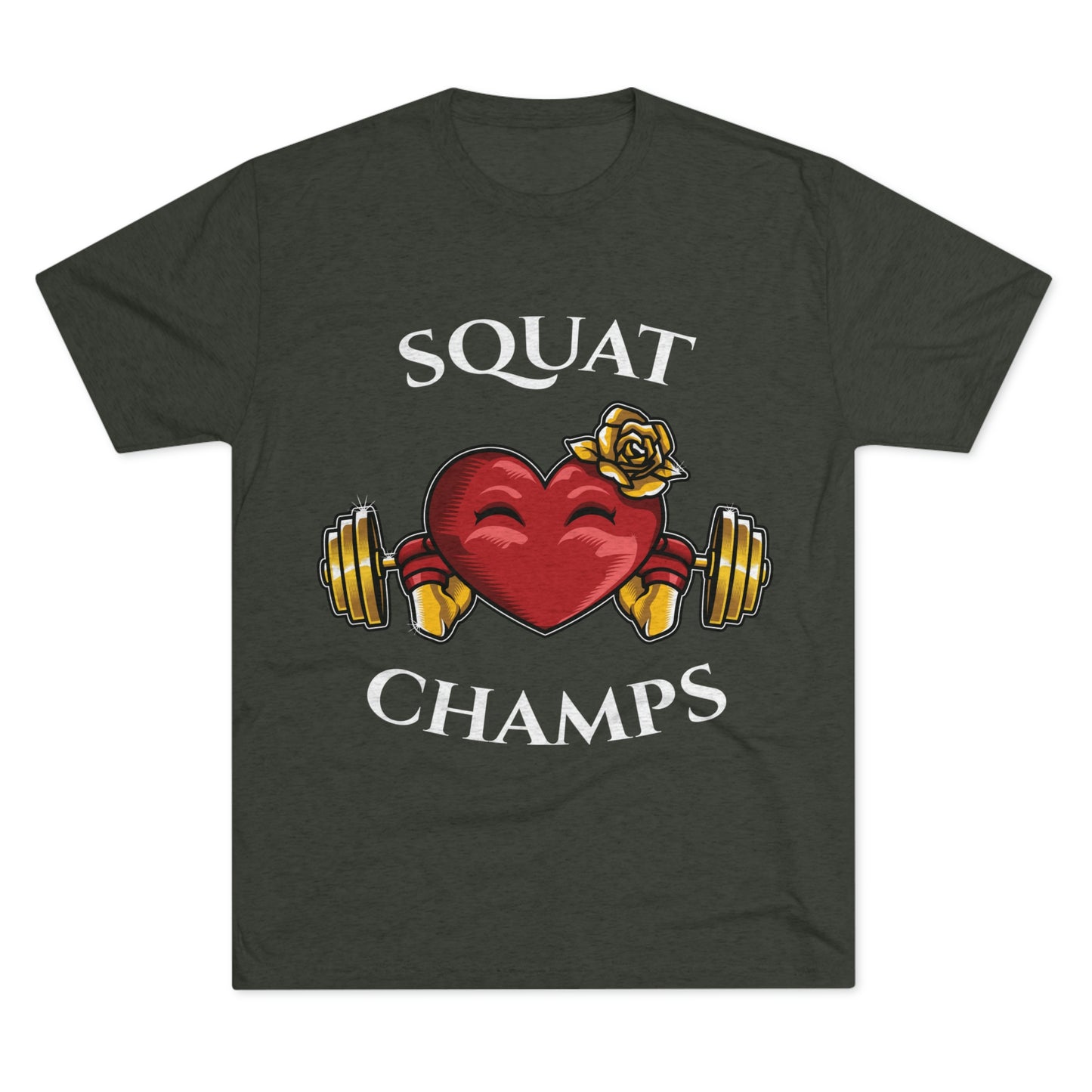 SQUAT CHAMPS - PREMIUM SOFT - Unisex Tri-Blend Crew Tee (Next Level 6010)