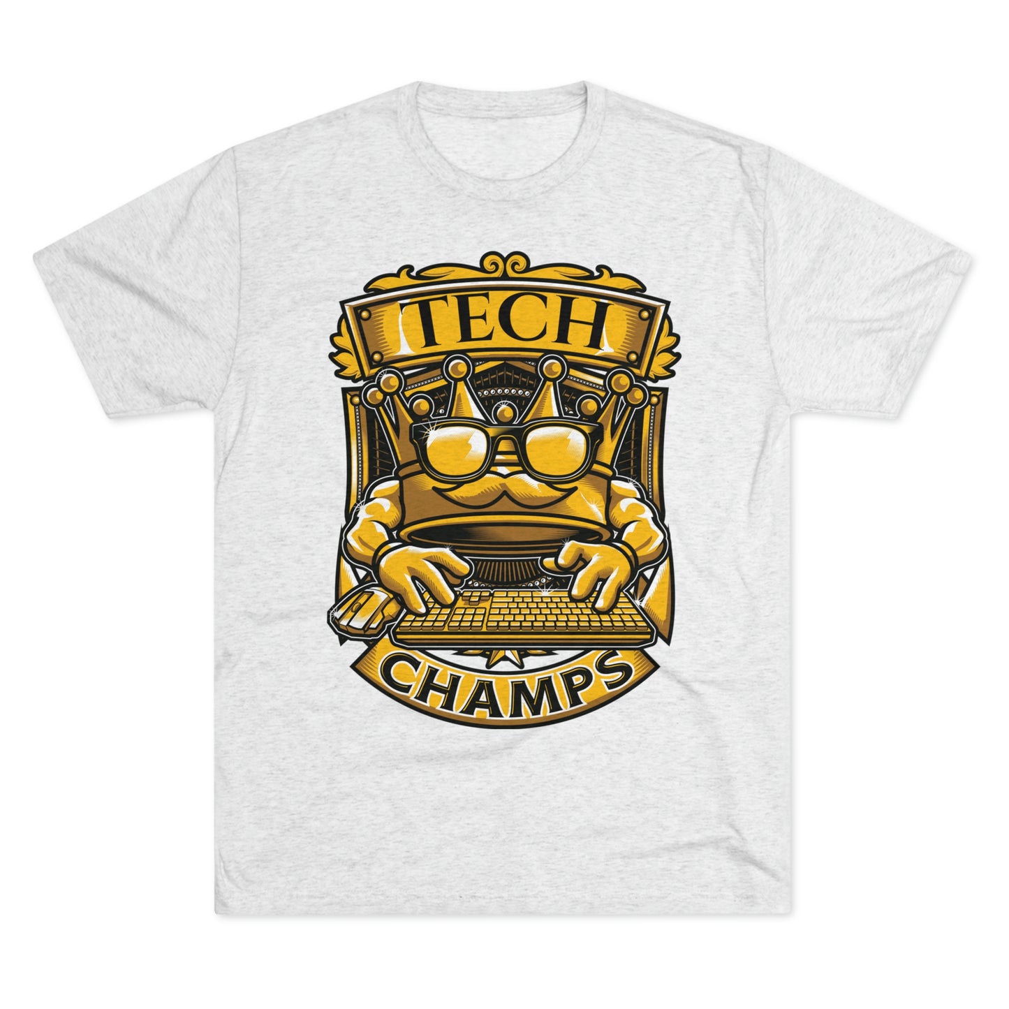 TECH CHAMPS (Men) - PREMIUM SOFT - Unisex Tri-Blend Crew Tee (Next Level 6010)