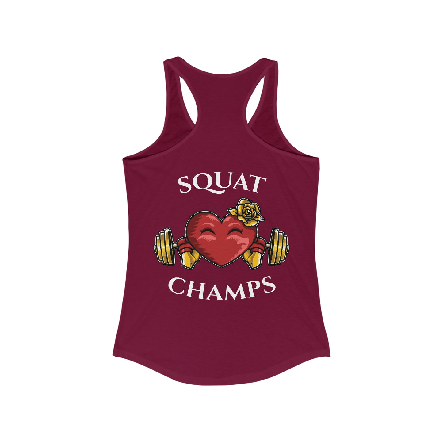SQUAT CHAMPS (Back design) - Women's Ideal Racerback Tank