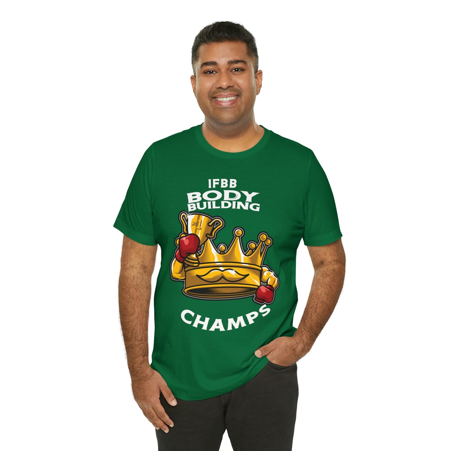 IFBB BODY BUILDING CHAMPS (v2) - Unisex Jersey Short Sleeve Tee (Bella+Canvas)